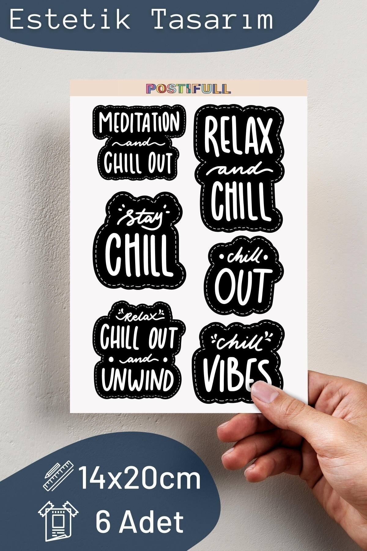 Motivasyon Temalı Sticker Seti - 6 Adet Etiket Seti- Telefon, Tablet, Defter Laptop Uyumlu Etiket