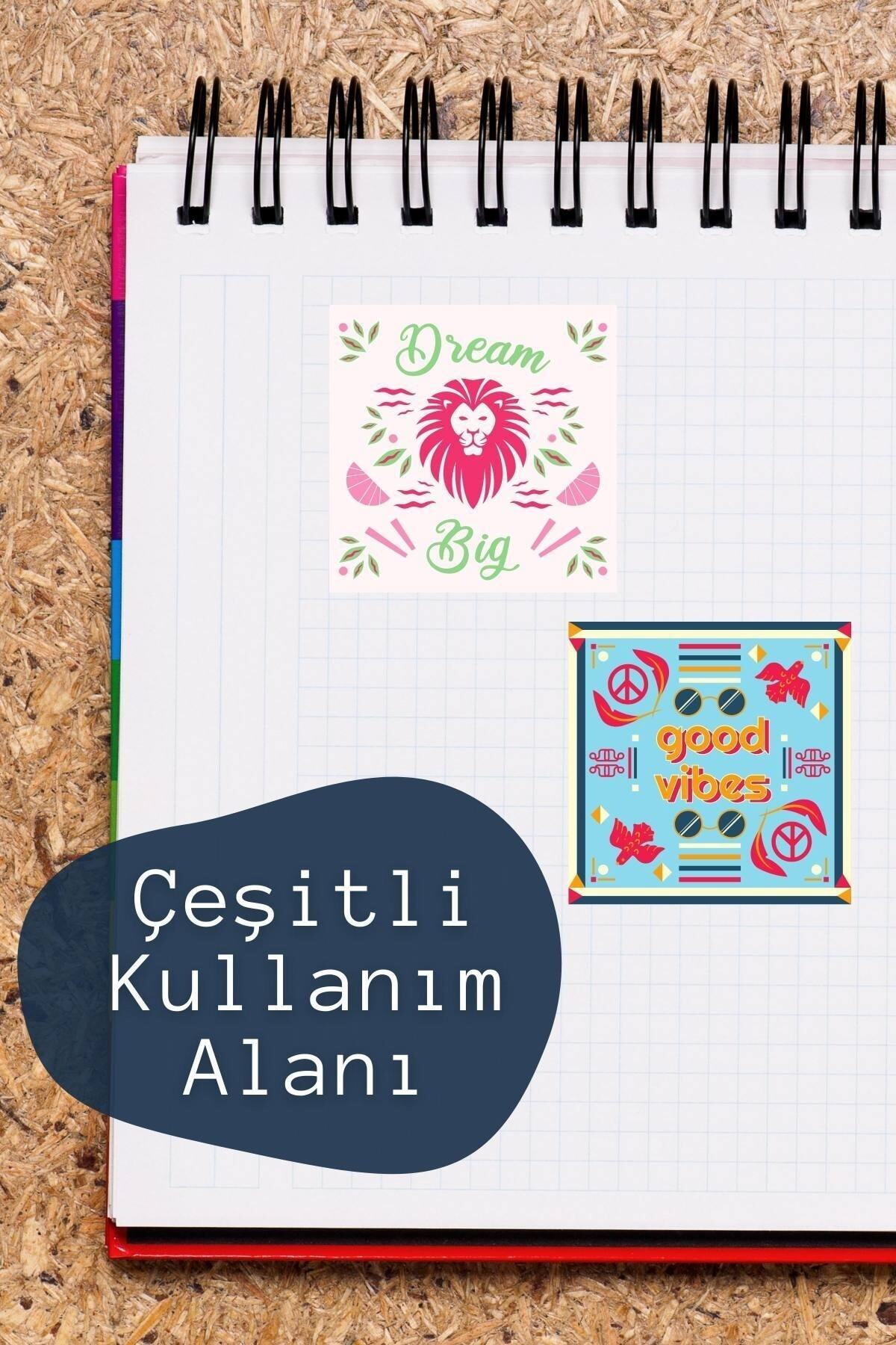 Motivasyon Temalı Sticker Seti - 6 Adet Etiket Seti- Telefon, Tablet, Defter Laptop Uyumlu Etiket