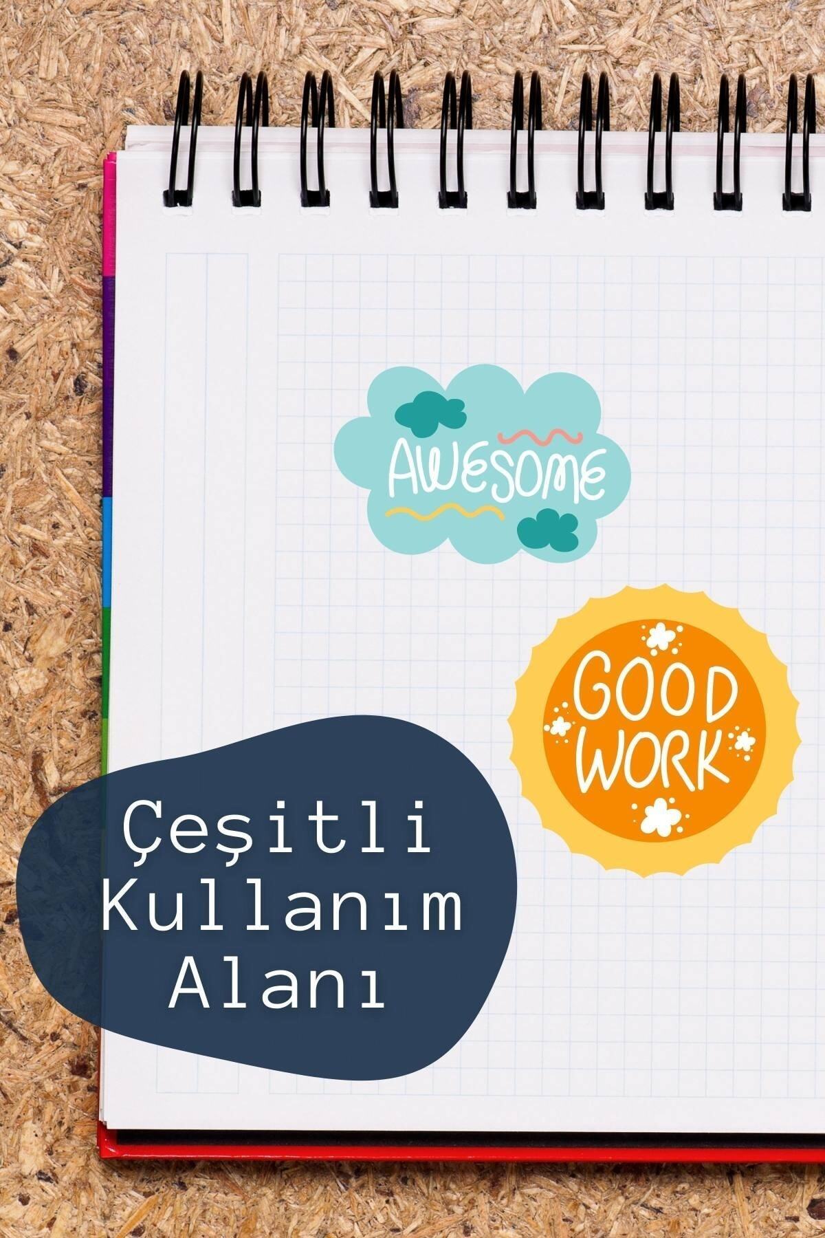Motivasyon Temalı Sticker Seti - 6 Adet Etiket Seti- Telefon, Tablet, Defter Laptop Uyumlu Etiket