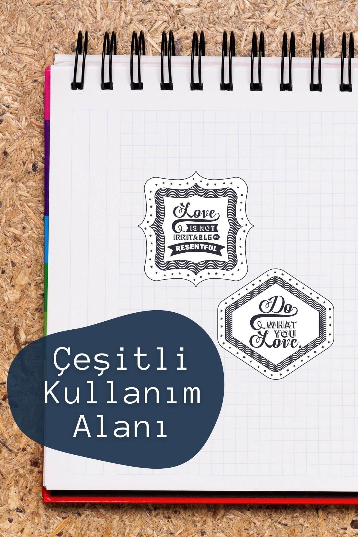 Motivasyon Temalı Sticker Seti - 6 Adet Etiket Seti- Telefon, Tablet, Defter Laptop Uyumlu Etiket