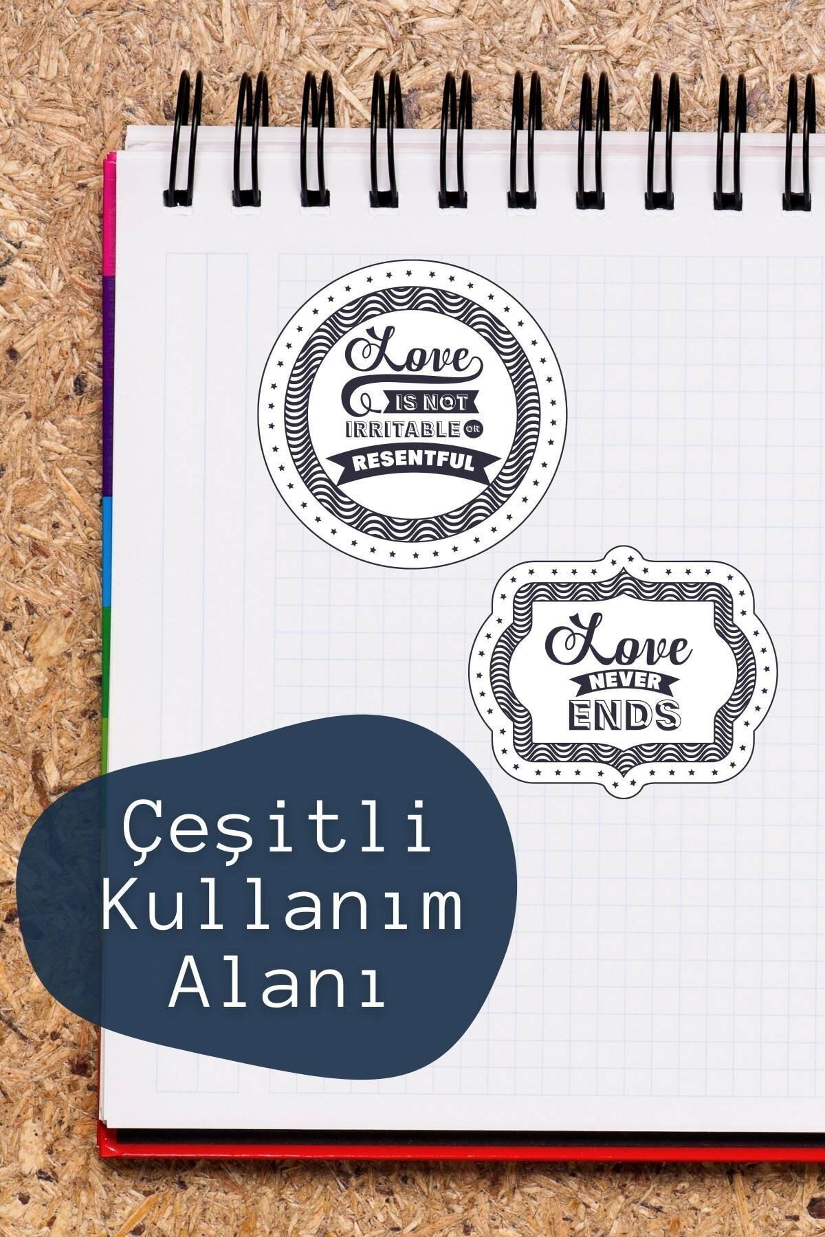 Motivasyon Temalı Sticker Seti - 6 Adet Etiket Seti- Telefon, Tablet, Defter Laptop Uyumlu Etiket