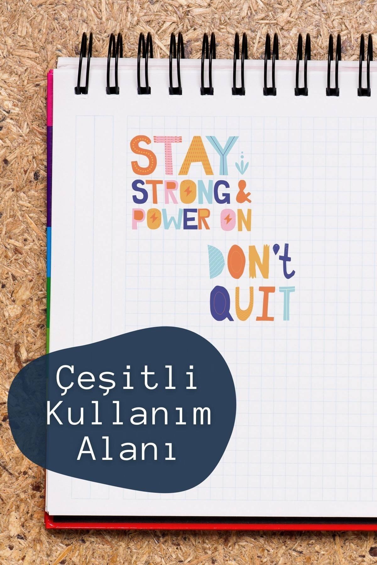 Motivasyon Temalı Sticker Seti - 7 Adet Etiket Seti- Telefon, Tablet, Defter Laptop Uyumlu Etiket