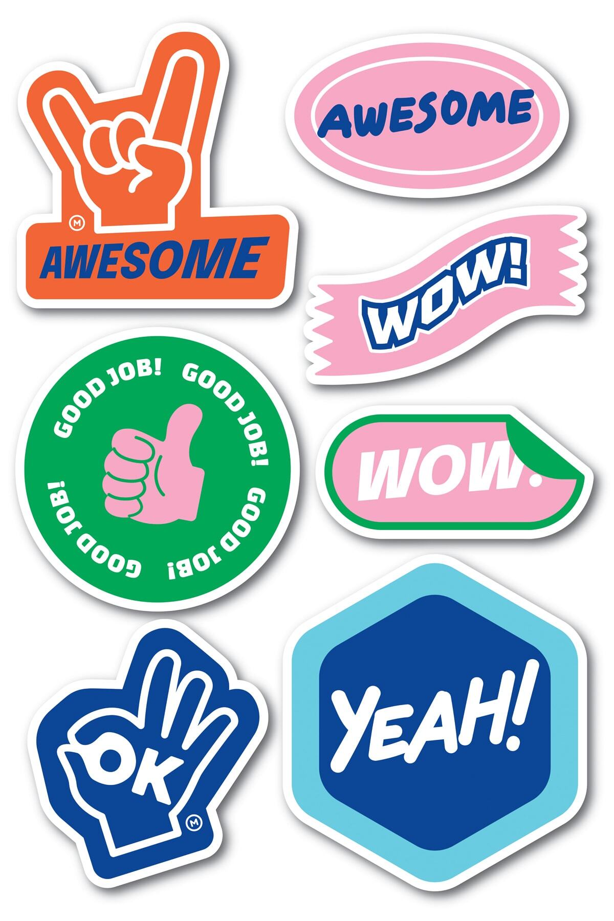 Motivasyon Temalı Sticker Seti - 7 Adet Etiket Seti- Telefon, Tablet, Defter Laptop Uyumlu Etiket