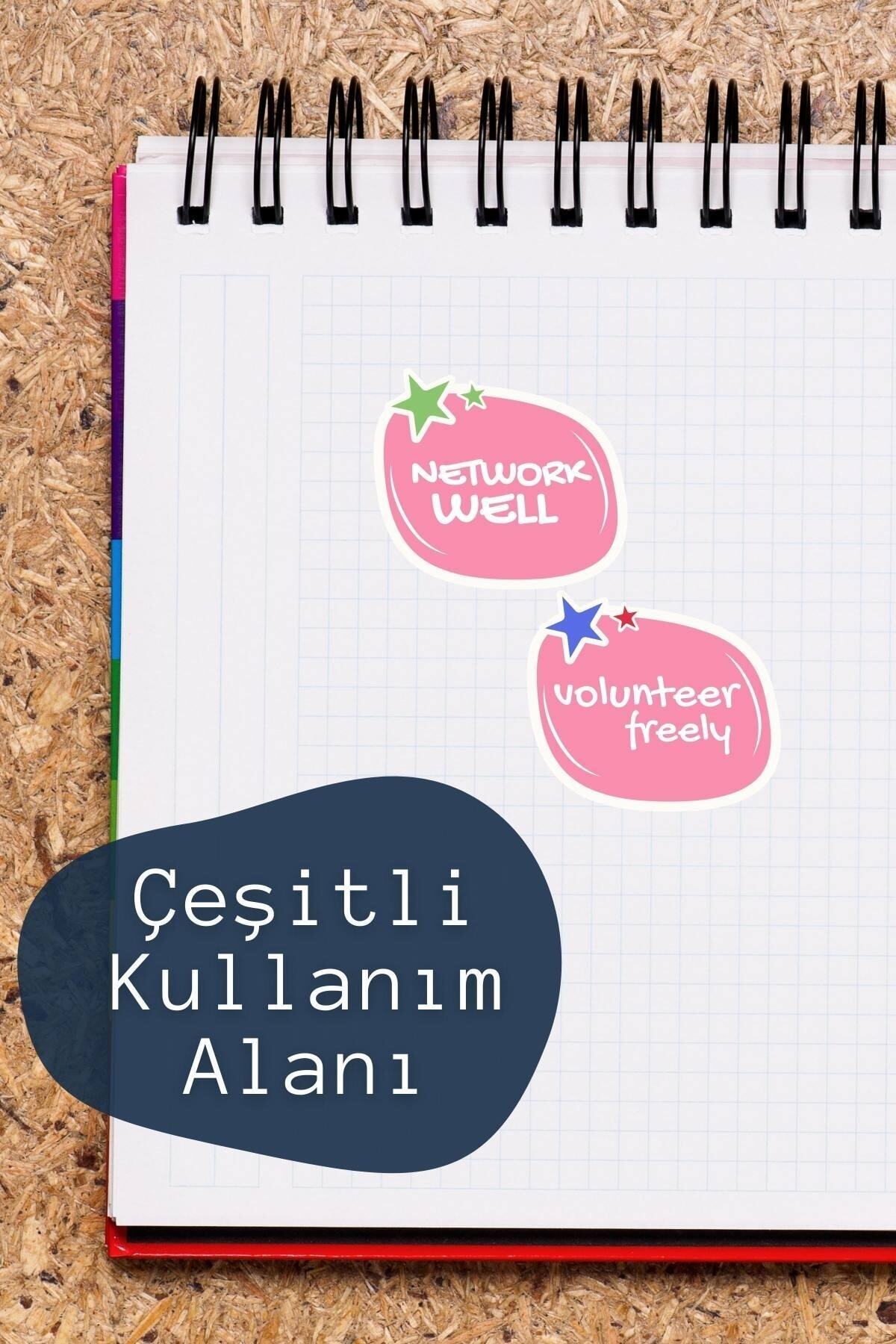 Motivasyon Temalı Sticker Seti - 8 Adet Etiket Seti- Telefon, Tablet, Defter Laptop Uyumlu Etiket