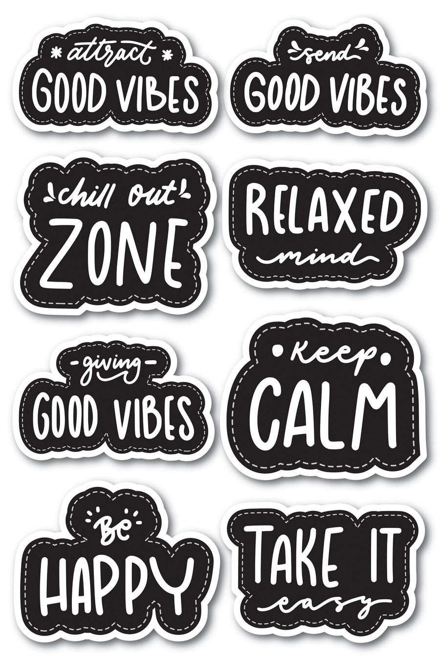 Motivasyon Temalı Sticker Seti - 8 Adet Etiket Seti- Telefon, Tablet, Defter Laptop Uyumlu Etiket