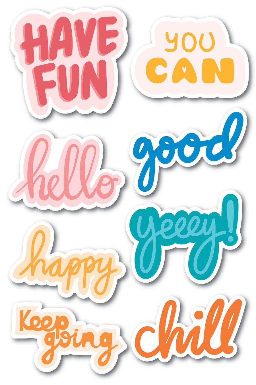Motivasyon Temalı Sticker Seti - 8 Adet Etiket Seti- Telefon, Tablet, Defter Laptop Uyumlu Etiket