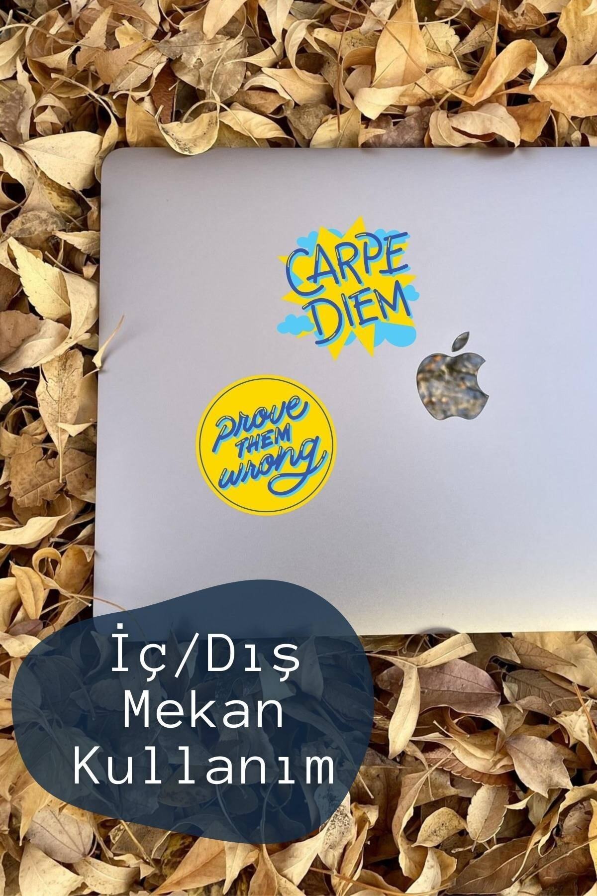 Motivasyon Temalı Sticker Seti - 8 Adet Etiket Seti- Telefon, Tablet, Defter Laptop Uyumlu Etiket