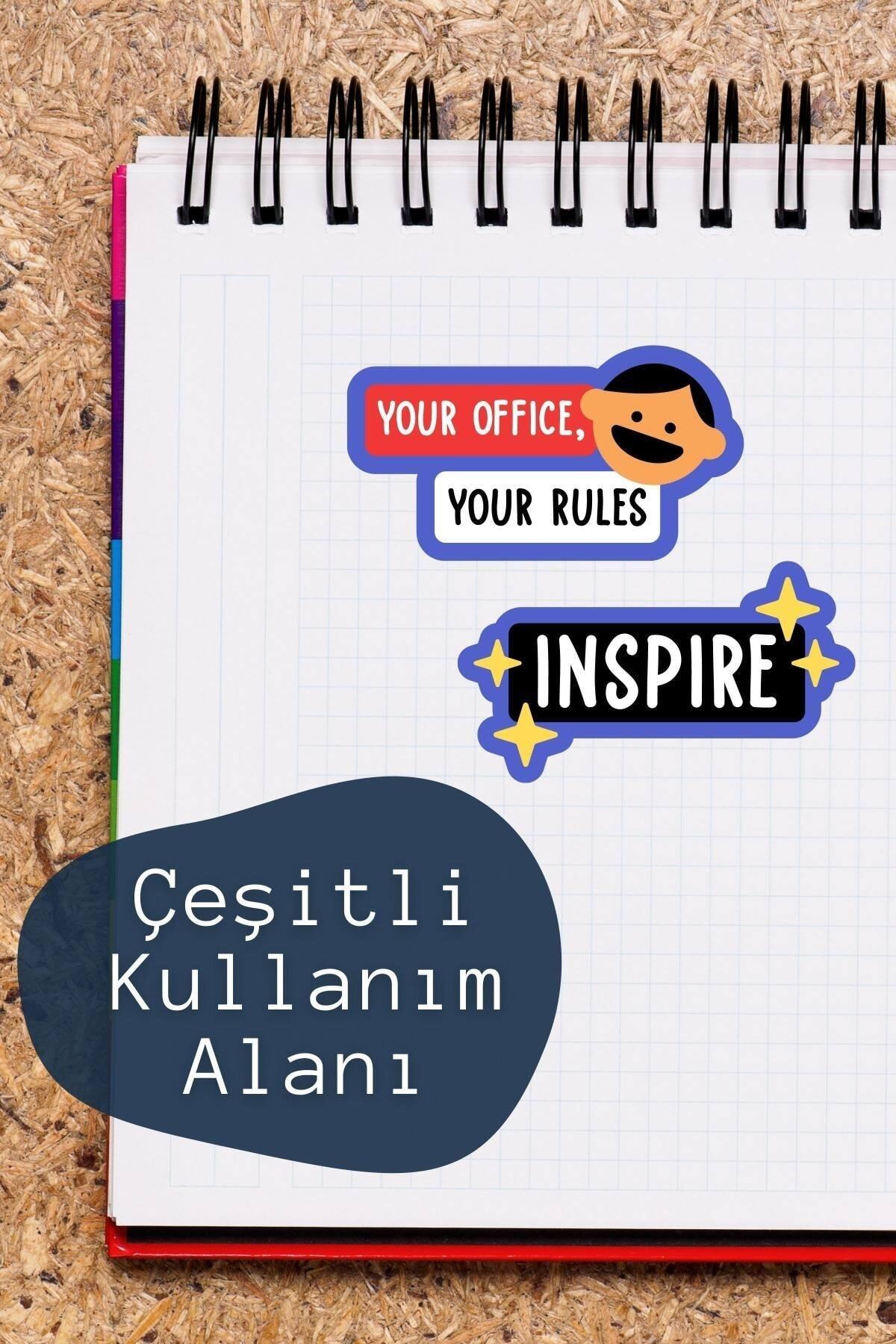 Motivasyon Temalı Sticker Seti - 9 Adet Etiket Seti- Telefon, Tablet, Defter Laptop Uyumlu Etiket