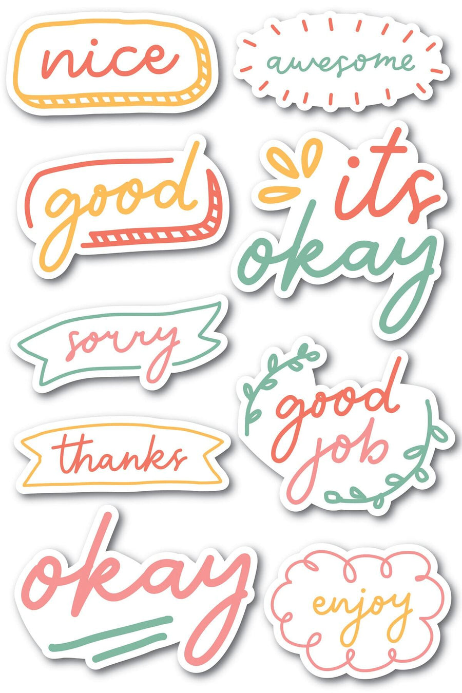 Motivasyon Temalı Sticker Seti - 9 Adet Etiket Seti- Telefon, Tablet, Defter Laptop Uyumlu Etiket