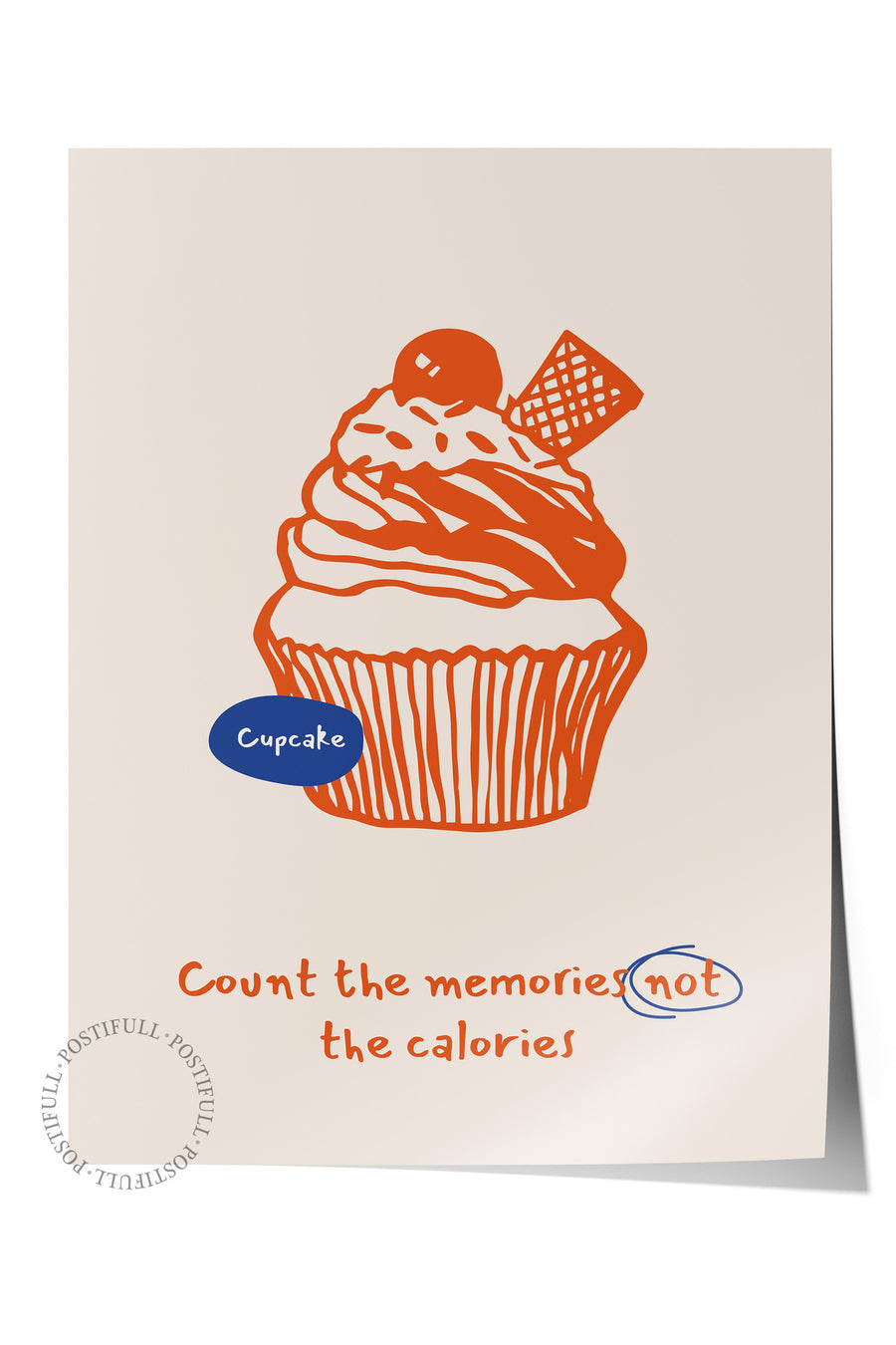 Count the memories not the calories Mutfak Temalı Çerçevesiz Poster