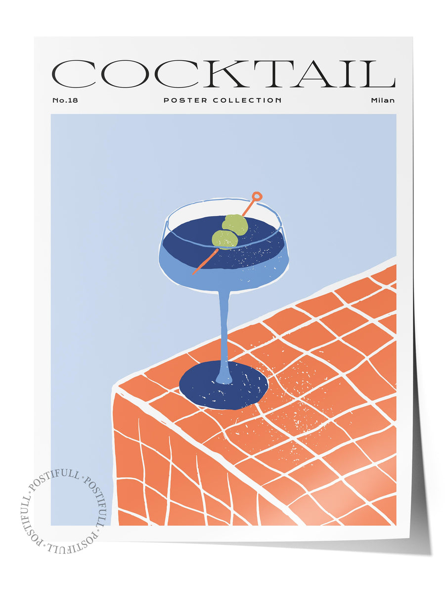 COCKTAIL Mutfak Temalı Çerçevesiz Poster