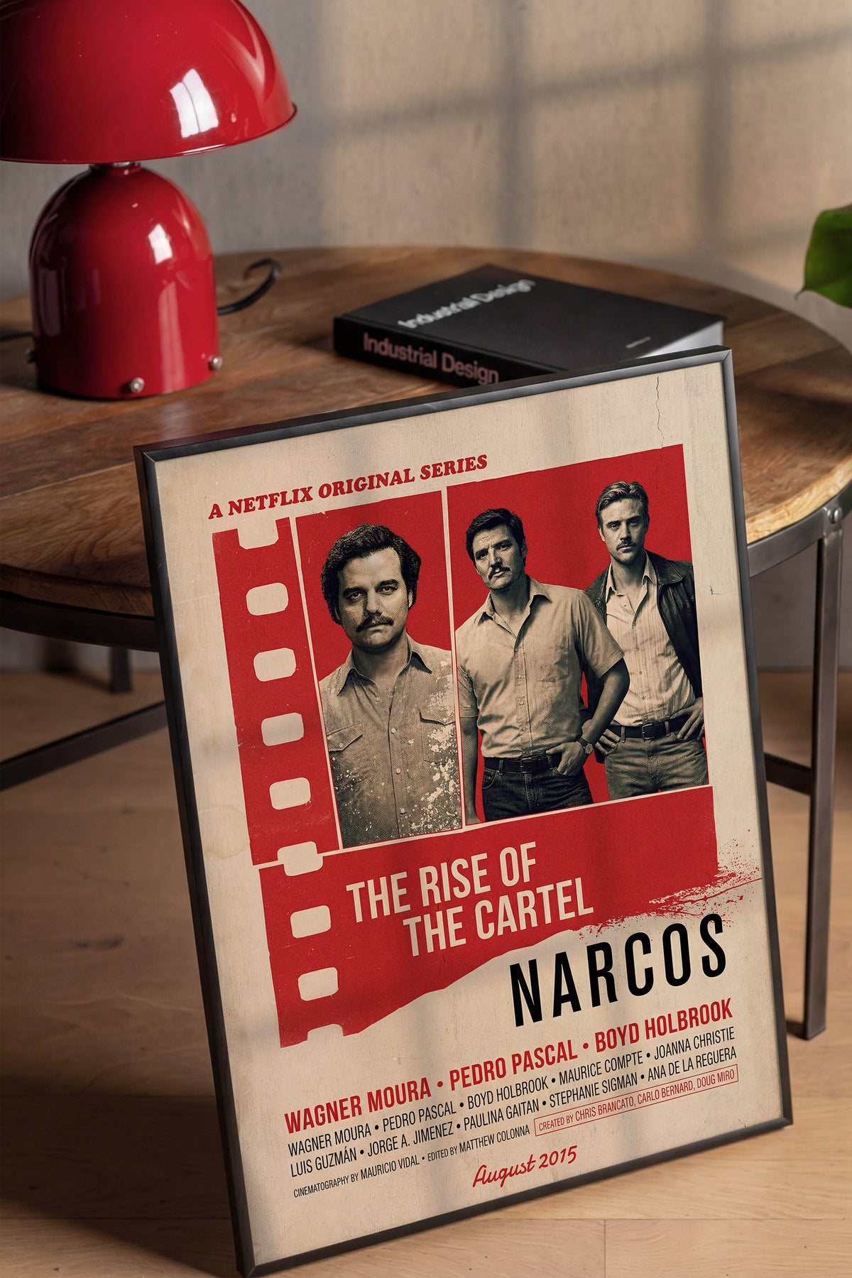Narcos Siyah Çerçeveli Poster, Sinema ve Dizi Tablo, Film Dizi Afişleri NO:112865