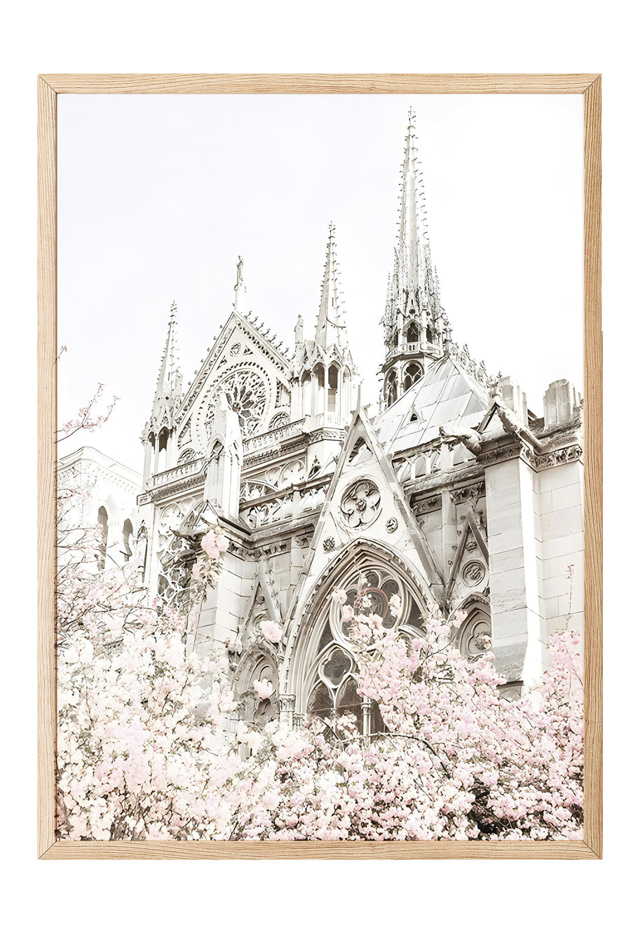 Çiçek Açan Katedral Comfort Serisi Poster – Ahşap Çerçeveli Tablo
