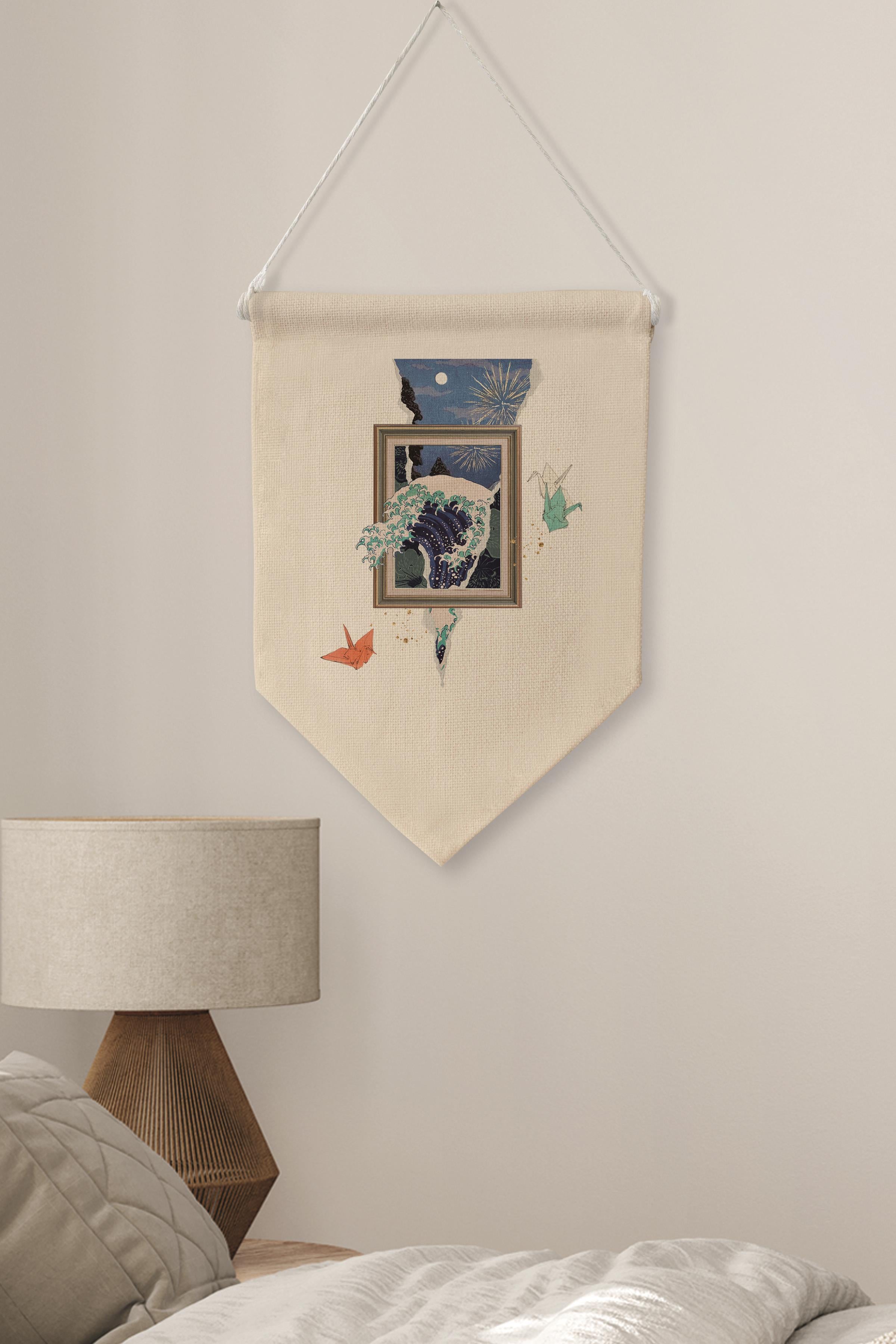 Ofis Duvar Dekoru, Pinterest Oda Dekoru, Sanat Serisi, Kanvas Flama Askılı Duvar Örtüsü NO:452