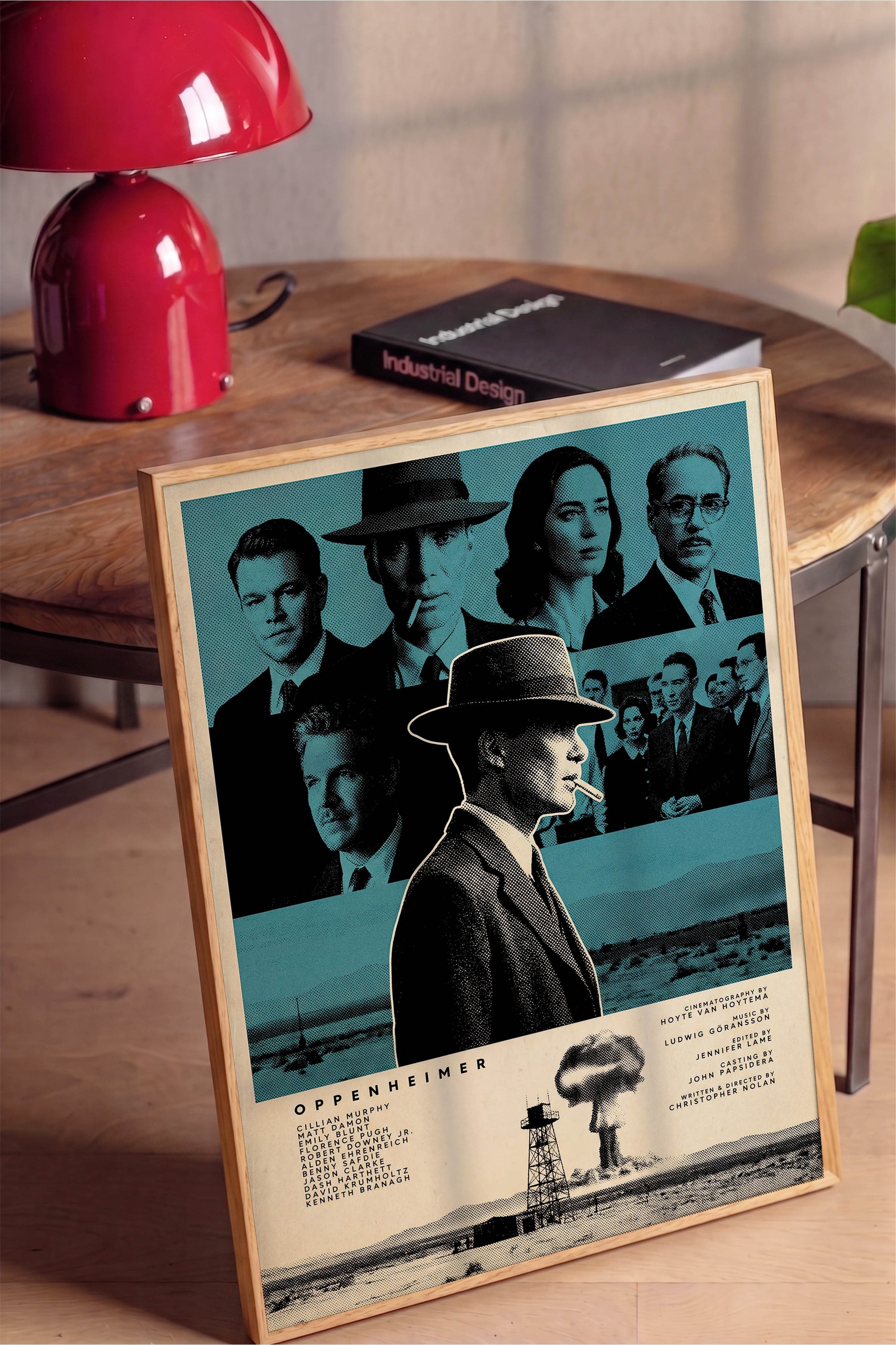 Oppenheimer Ahşap Çerçeveli Poster, Sinema ve Dizi Tablo, Film Dizi Afişleri NO:112813