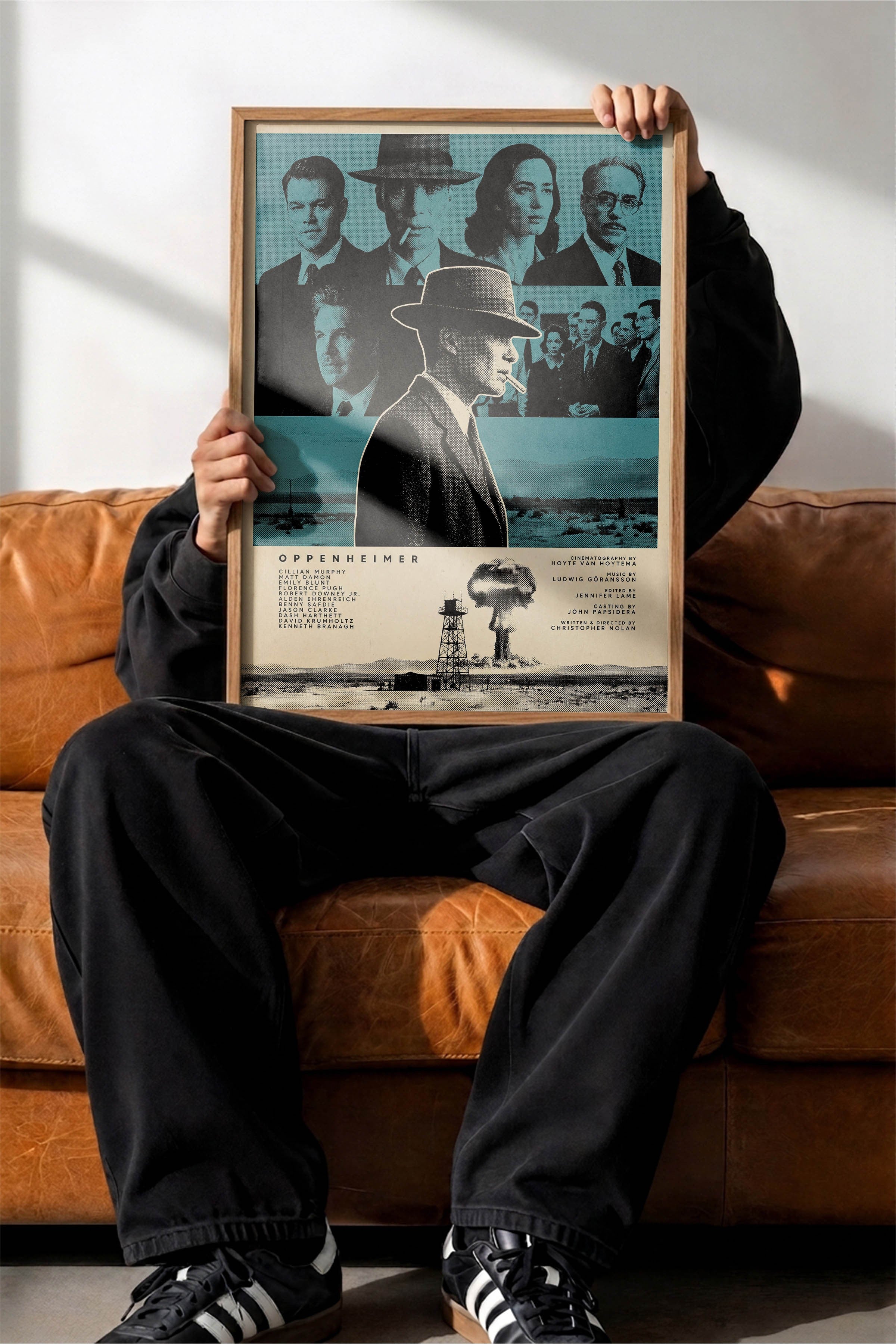 Oppenheimer Ahşap Çerçeveli Poster, Sinema ve Dizi Tablo, Film Dizi Afişleri NO:112813