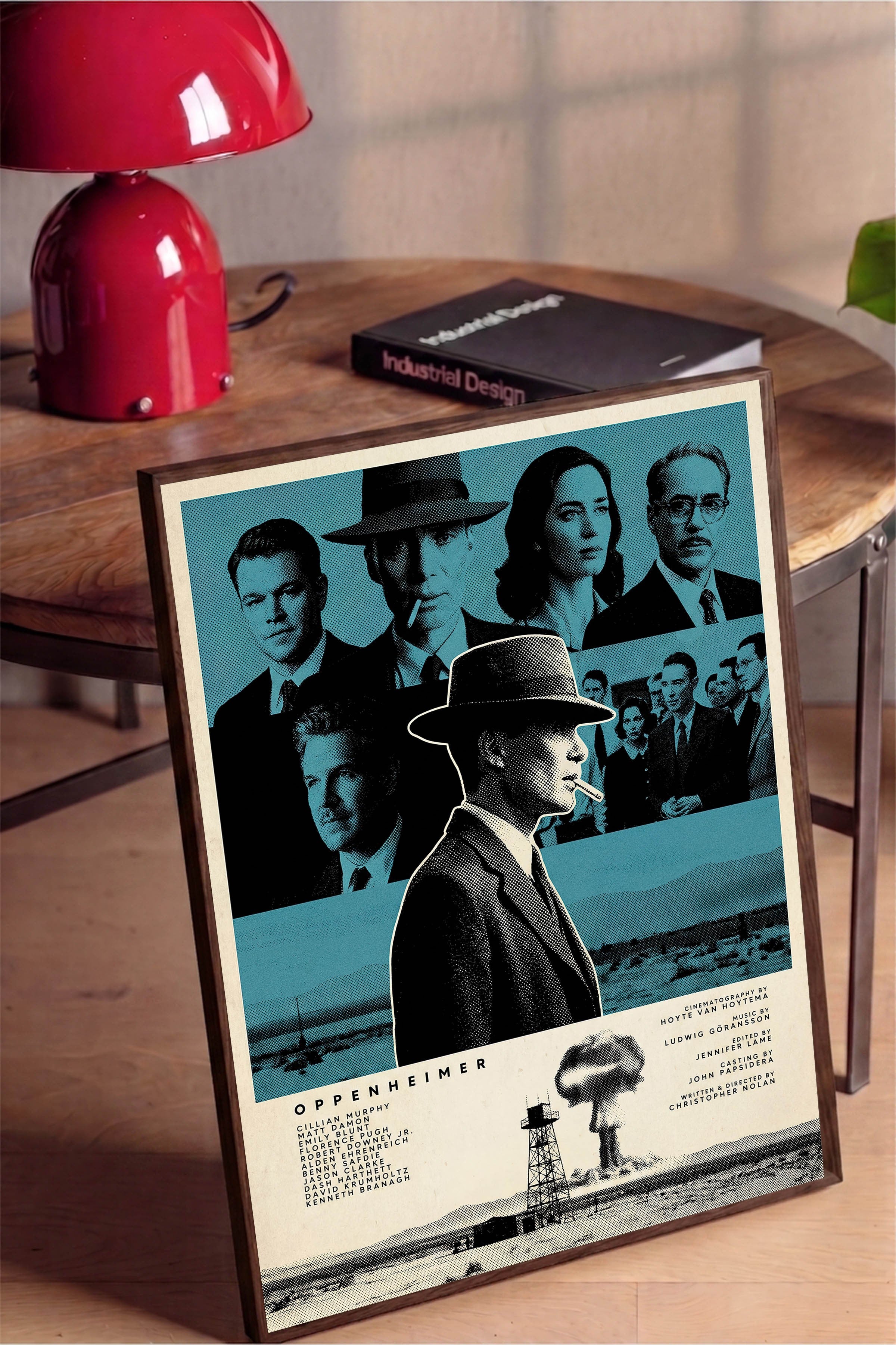 Oppenheimer Kahverengi Çerçeveli Poster, Sinema ve Dizi Tablo, Film Dizi Afişleri NO:112813