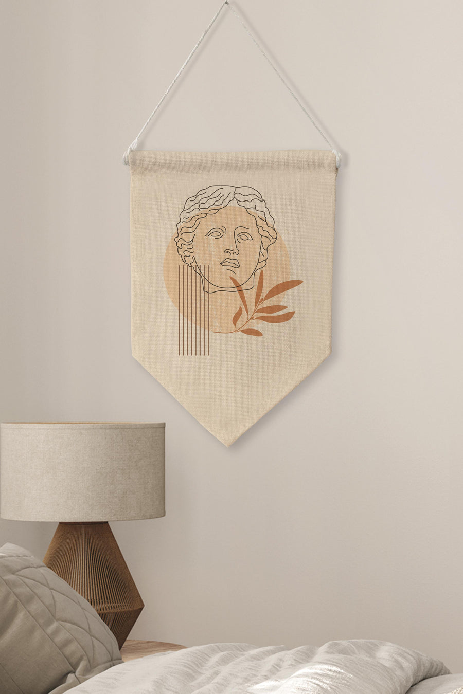 Oturma Odası Duvar Dekoru, Pinterest Oda Dekoru, Boho Kanvas Flama Askılı Duvar Örtüsü NO:503
