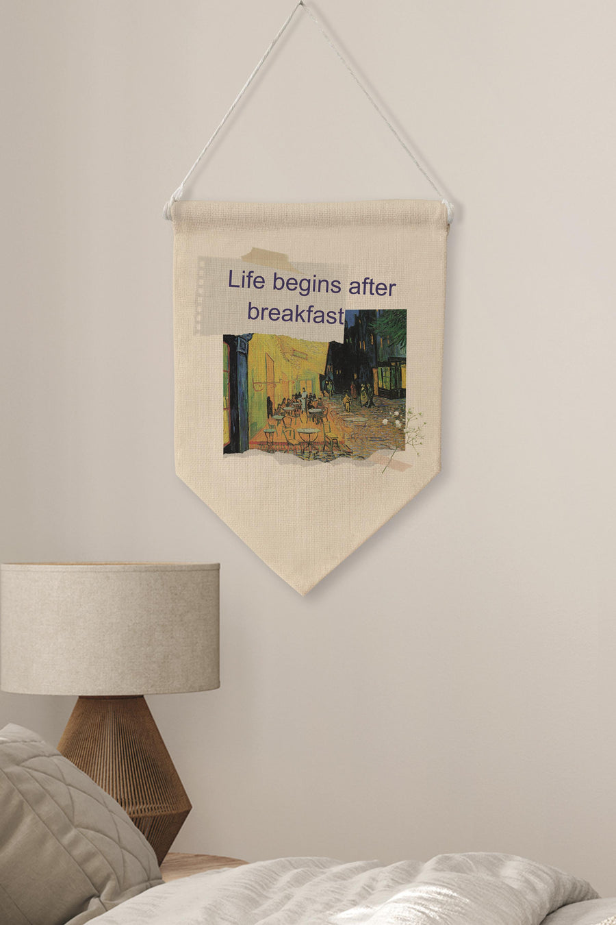 Oturma Odası Pinterest Duvar Dekoru, Van Gogh Sanat Serisi, Kanvas Flama Askılı Duvar Örtüsü NO:419