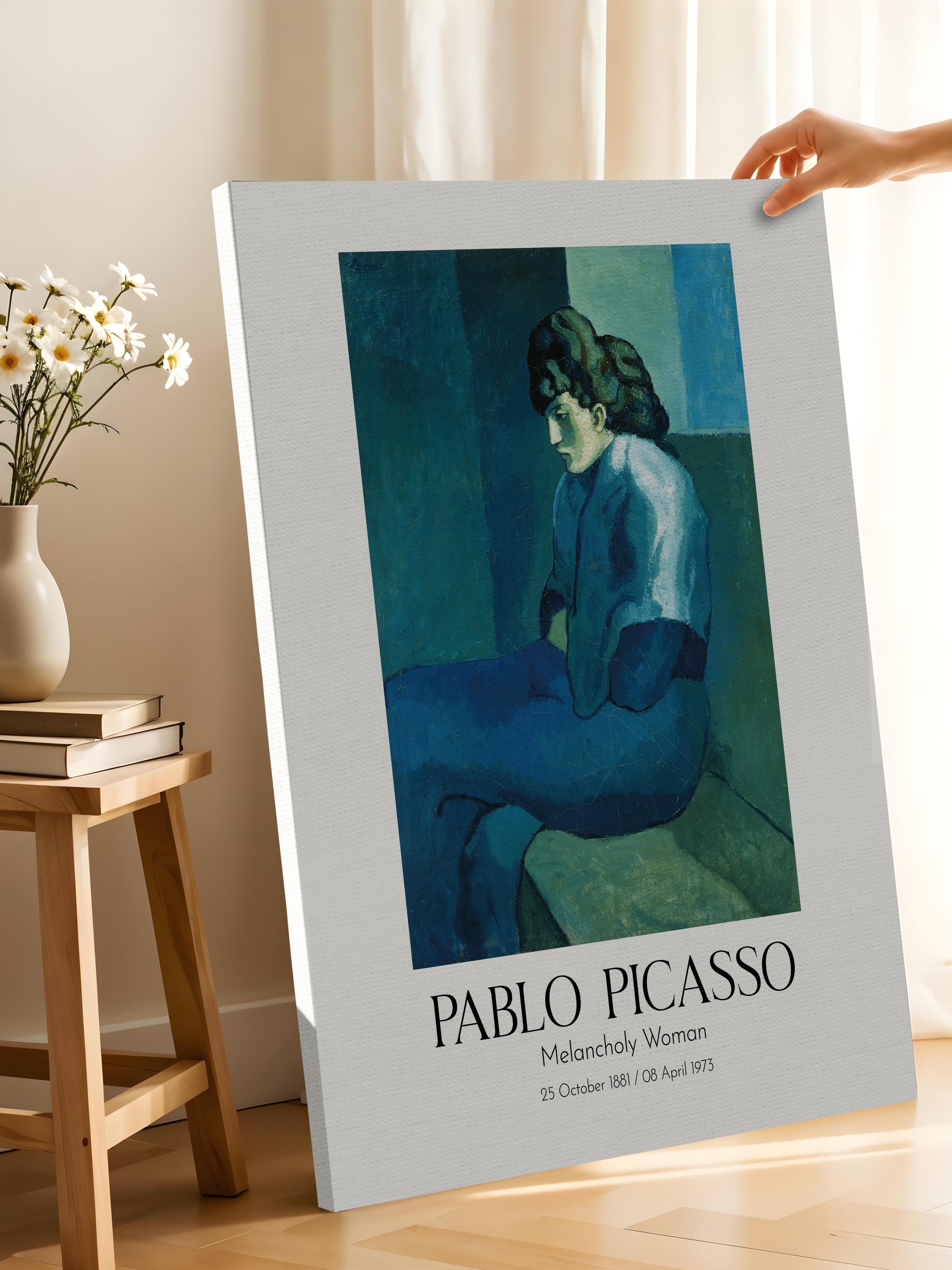 Pablo Picasso - Melancholy Woman, Kanvas Tablo, Sanat Serisi NO:112498