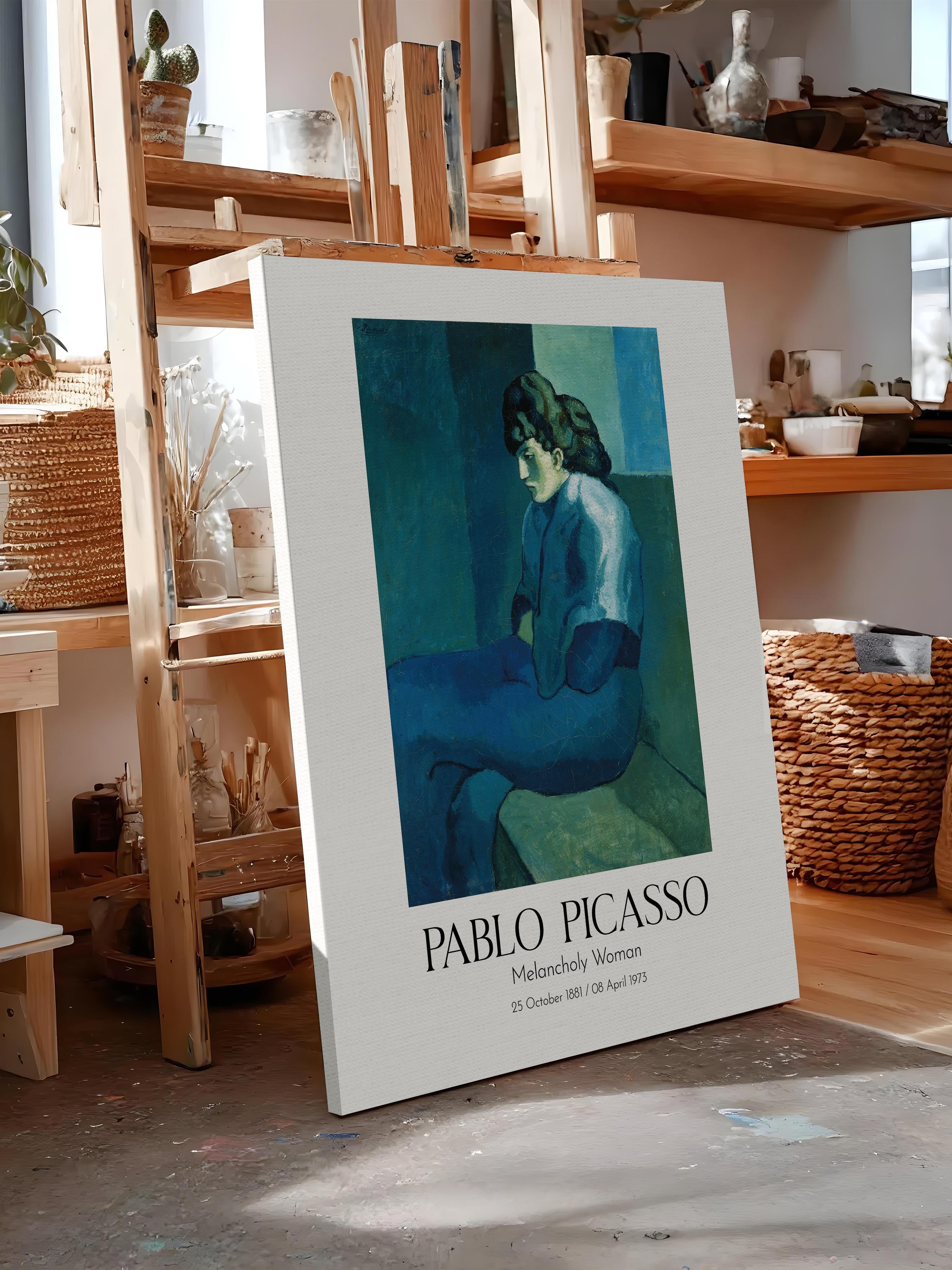 Pablo Picasso - Melancholy Woman, Kanvas Tablo, Sanat Serisi NO:112498