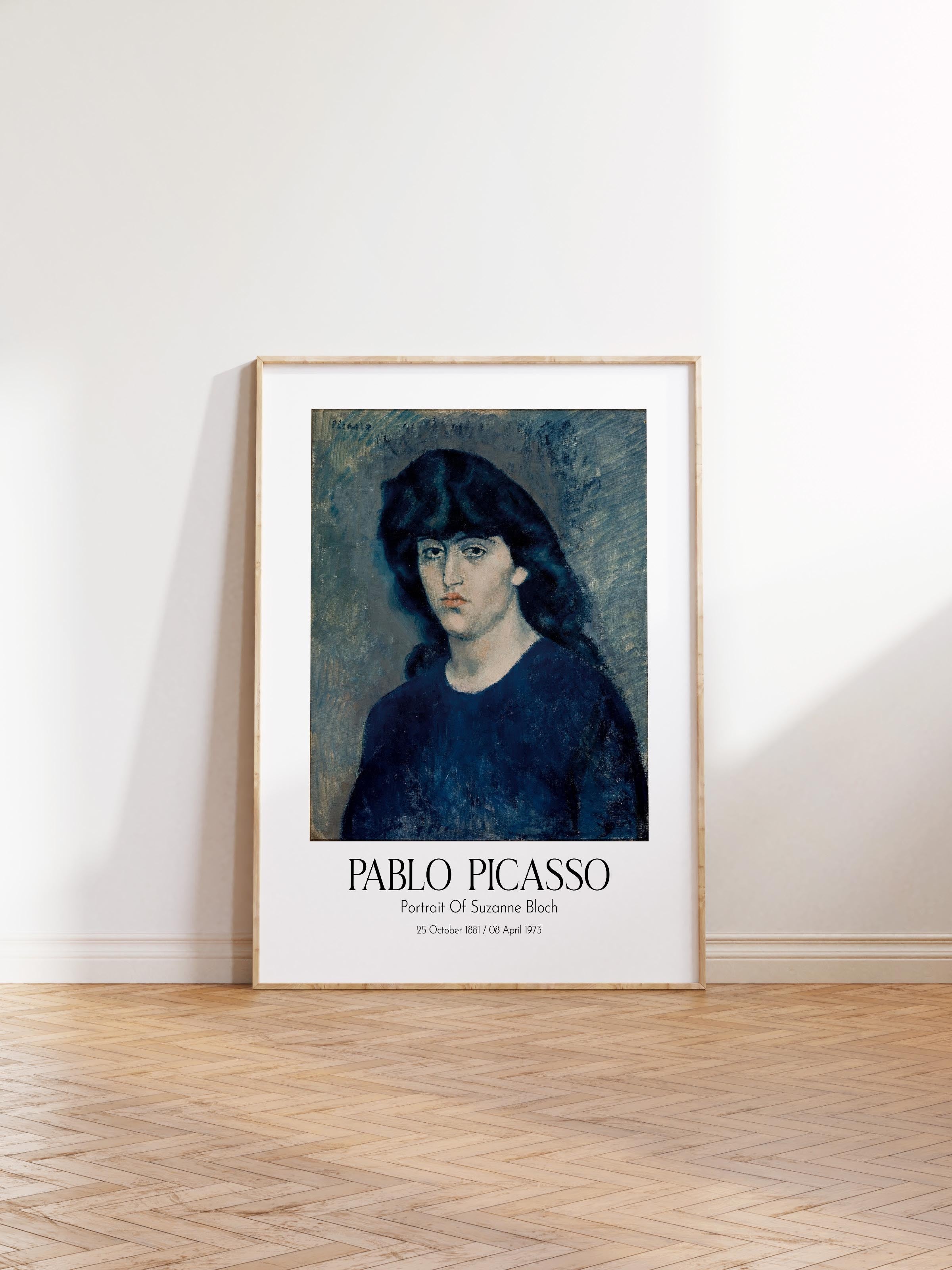 Pablo Picasso - Portrait Of Suzanne Bloch, Ahşap Çerçeveli Tablo, Sanat Serisi NO:112499