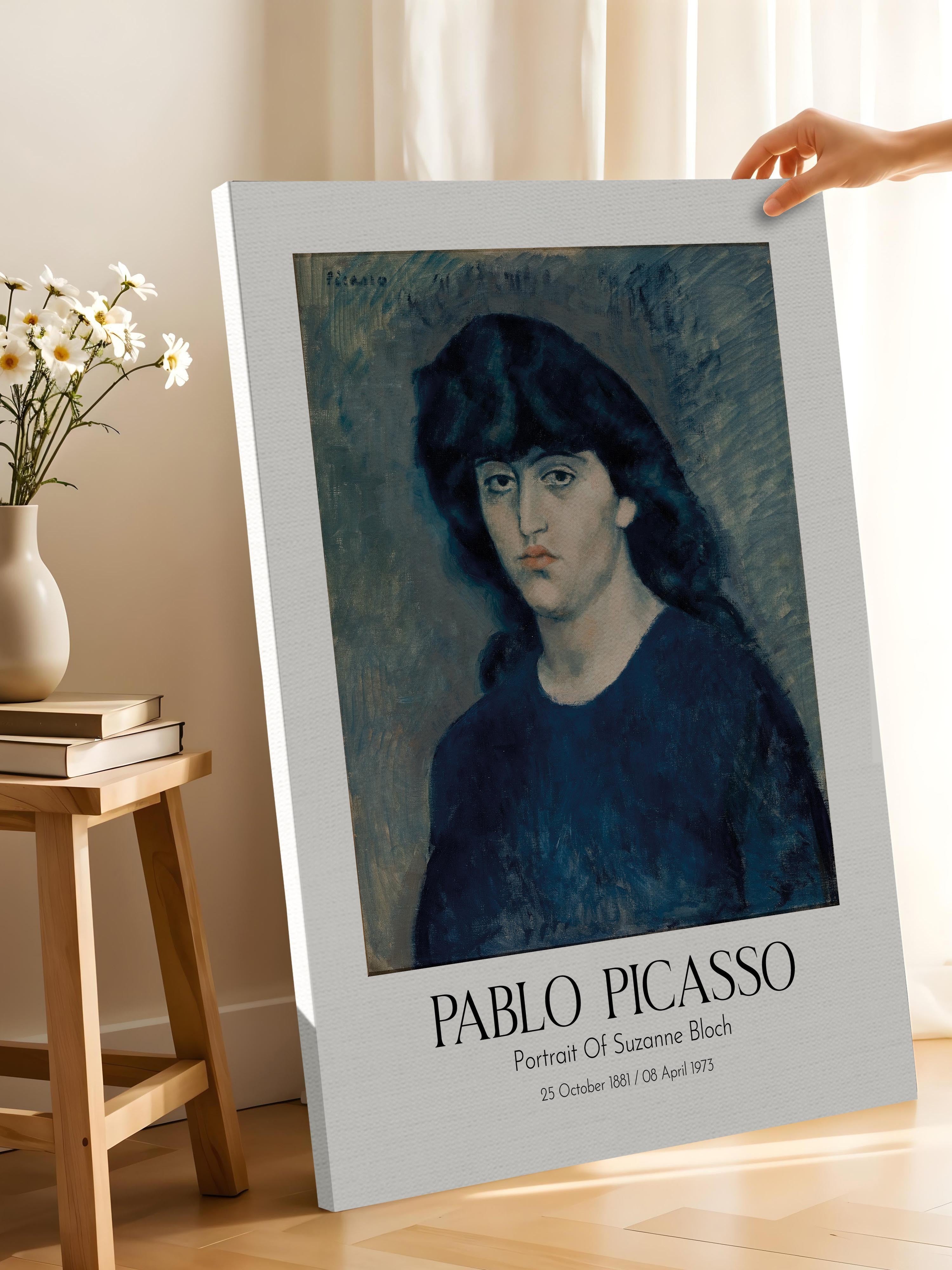 Pablo Picasso - Portrait Of Suzanne Bloch, Kanvas Tablo, Sanat Serisi NO:112499