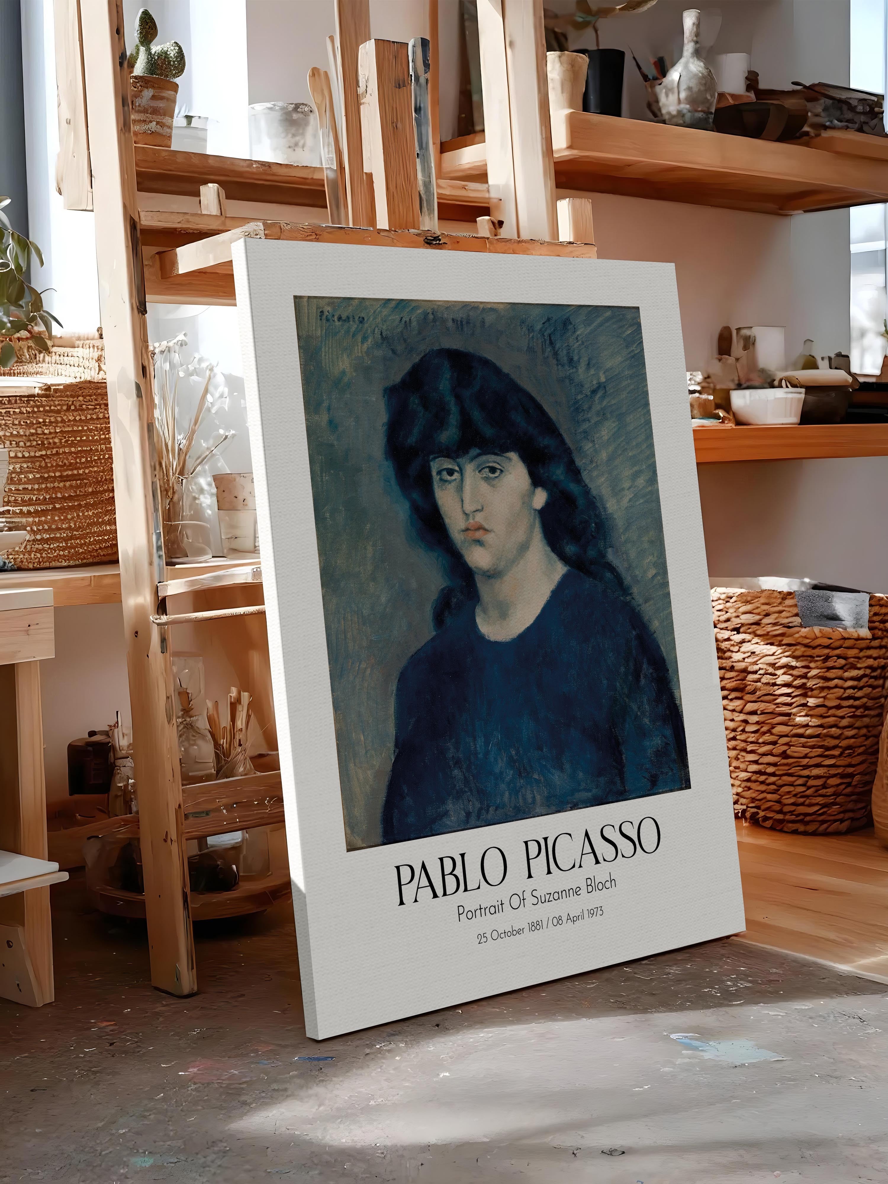 Pablo Picasso - Portrait Of Suzanne Bloch, Kanvas Tablo, Sanat Serisi NO:112499