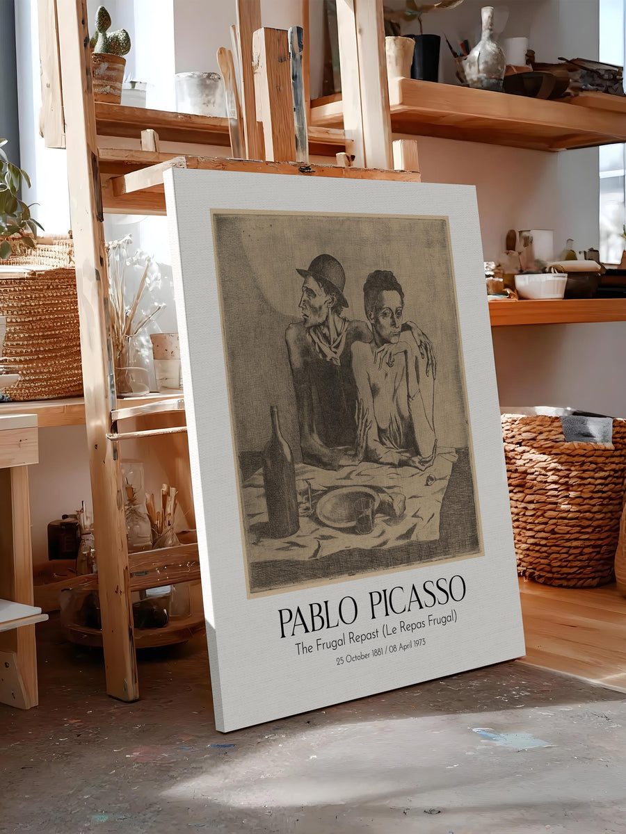 Pablo Picasso - The Frugal Repast (Le Repas Frugal), Kanvas Tablo, Sanat Serisi NO:112500