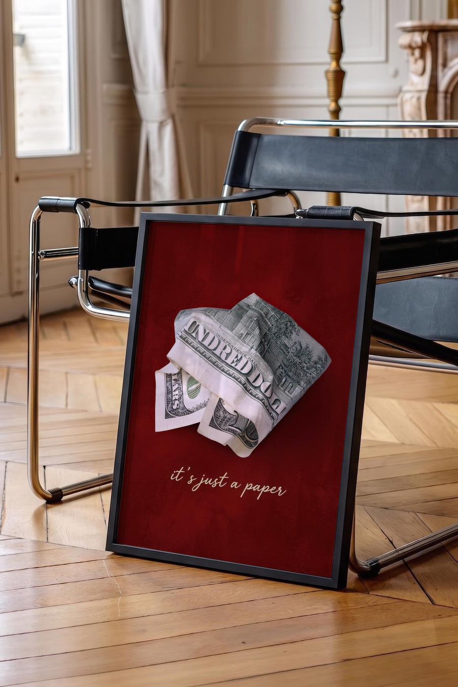 it's just a paper Old Money Tasarımlar Poster – Siyah Çerçeveli Tablo