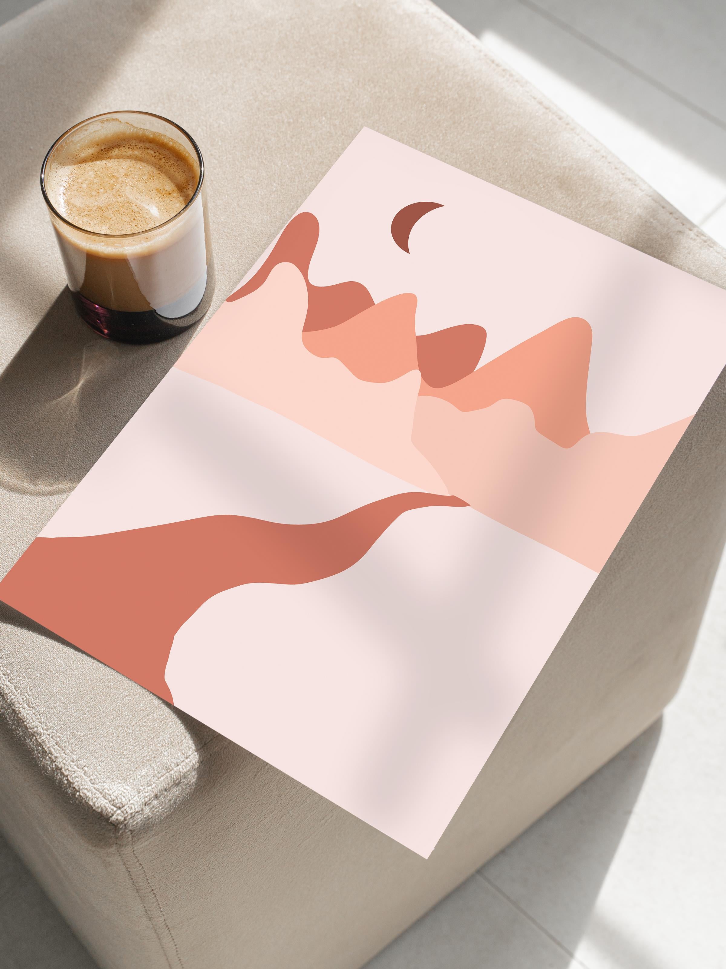 Pastel Boho Duvar Dekoru, Çerçevesiz Poster, Çerçevesiz Duvar Tablosu - Fine Art Kağıt ve HD Baskı