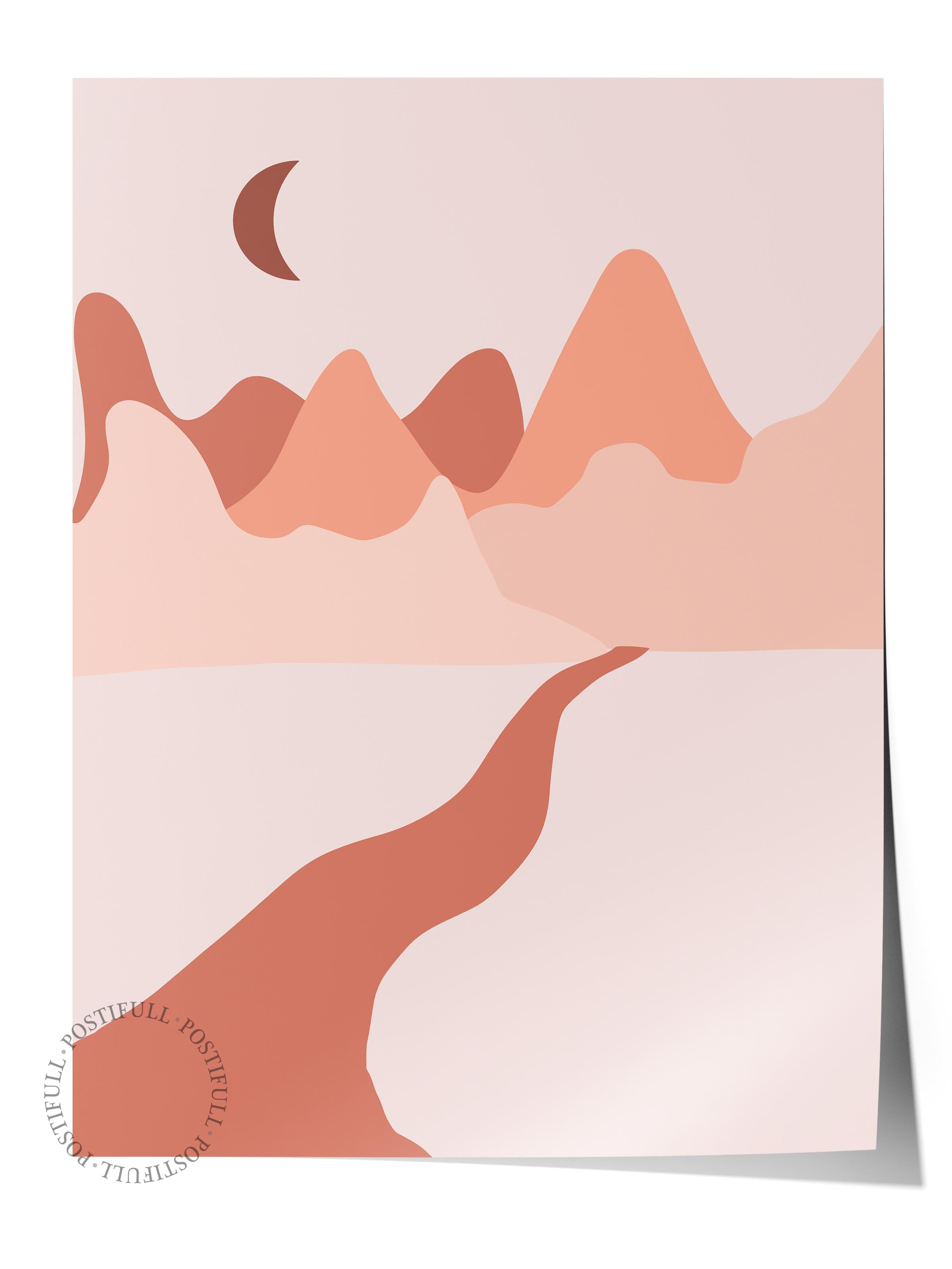 Pastel Boho Duvar Dekoru, Çerçevesiz Poster, Çerçevesiz Duvar Tablosu - Fine Art Kağıt ve HD Baskı