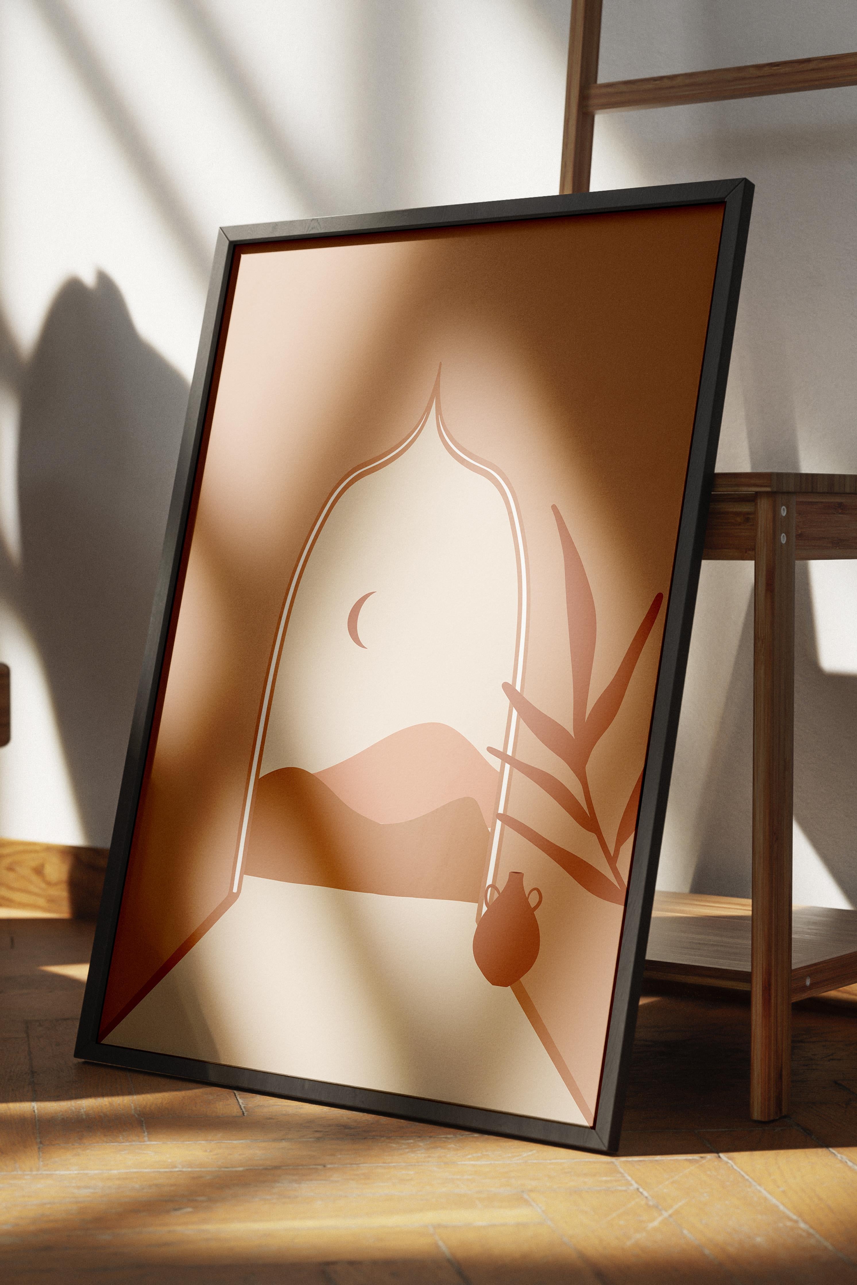 Pastel Boho Duvar Dekoru, Çerçevesiz Poster, Çerçevesiz Duvar Tablosu - Fine Art Kağıt ve HD Baskı