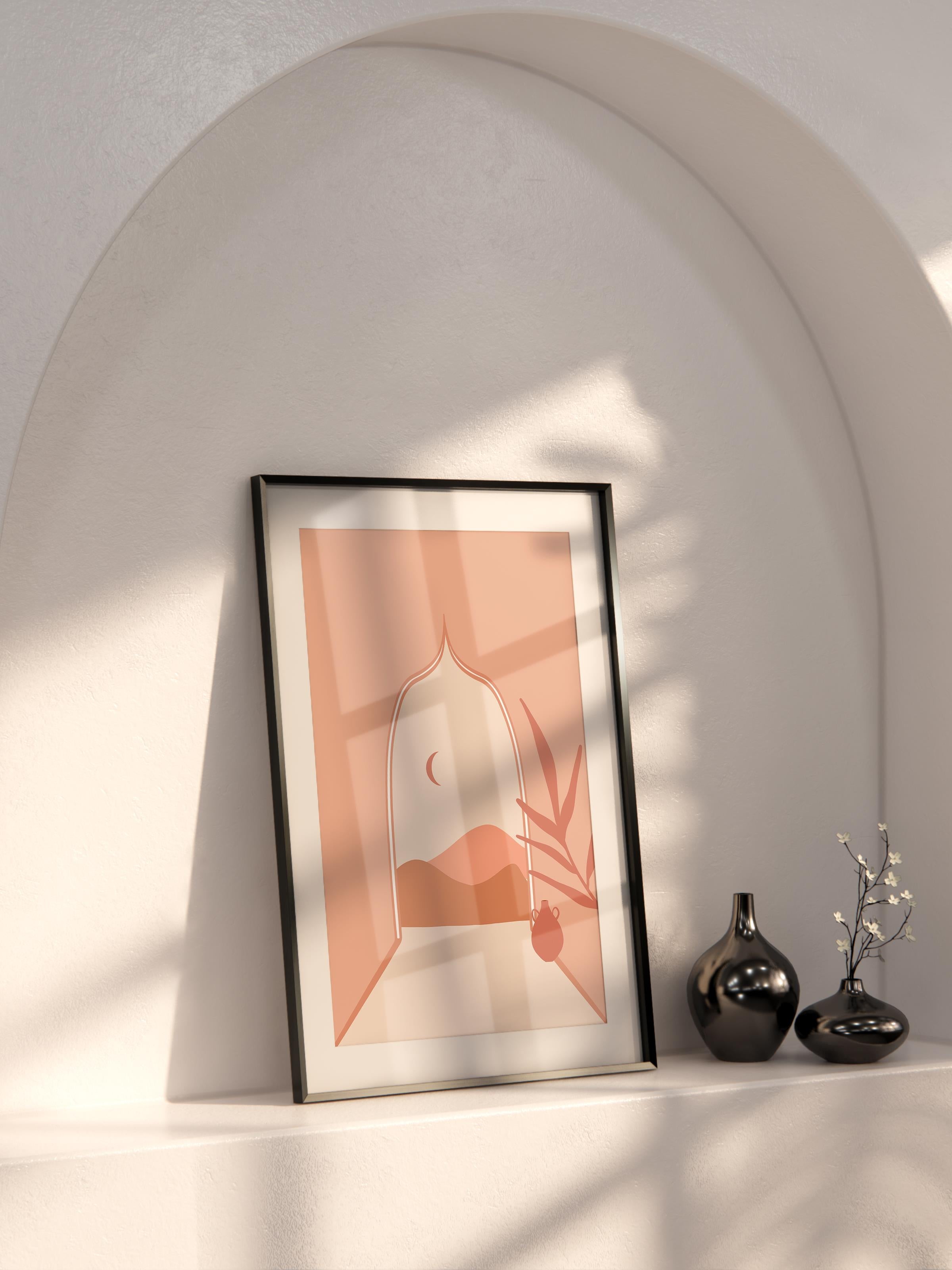 Pastel Boho Duvar Dekoru, Çerçevesiz Poster, Çerçevesiz Duvar Tablosu - Fine Art Kağıt ve HD Baskı