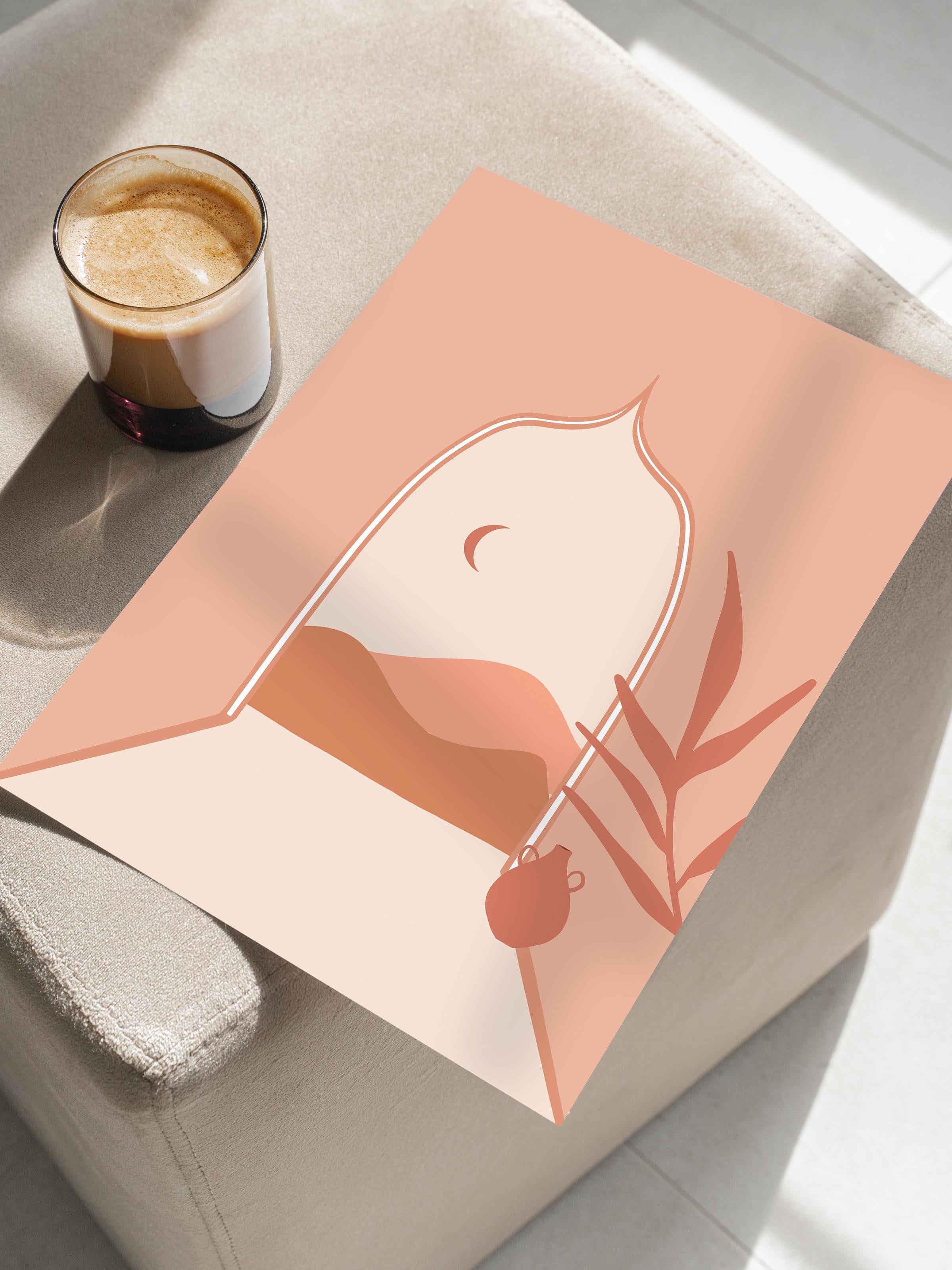 Pastel Boho Duvar Dekoru, Çerçevesiz Poster, Çerçevesiz Duvar Tablosu - Fine Art Kağıt ve HD Baskı