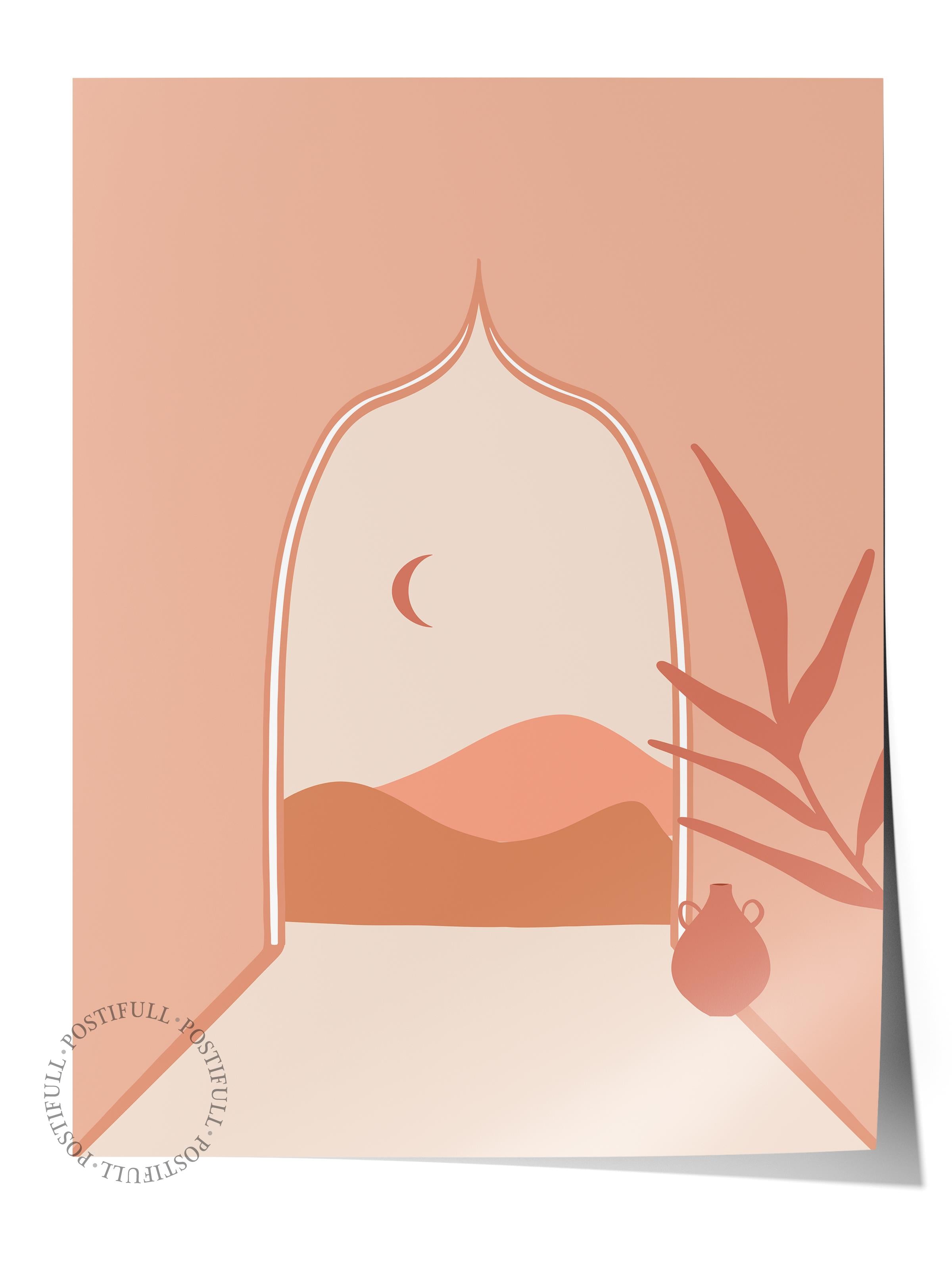 Pastel Boho Duvar Dekoru, Çerçevesiz Poster, Çerçevesiz Duvar Tablosu - Fine Art Kağıt ve HD Baskı