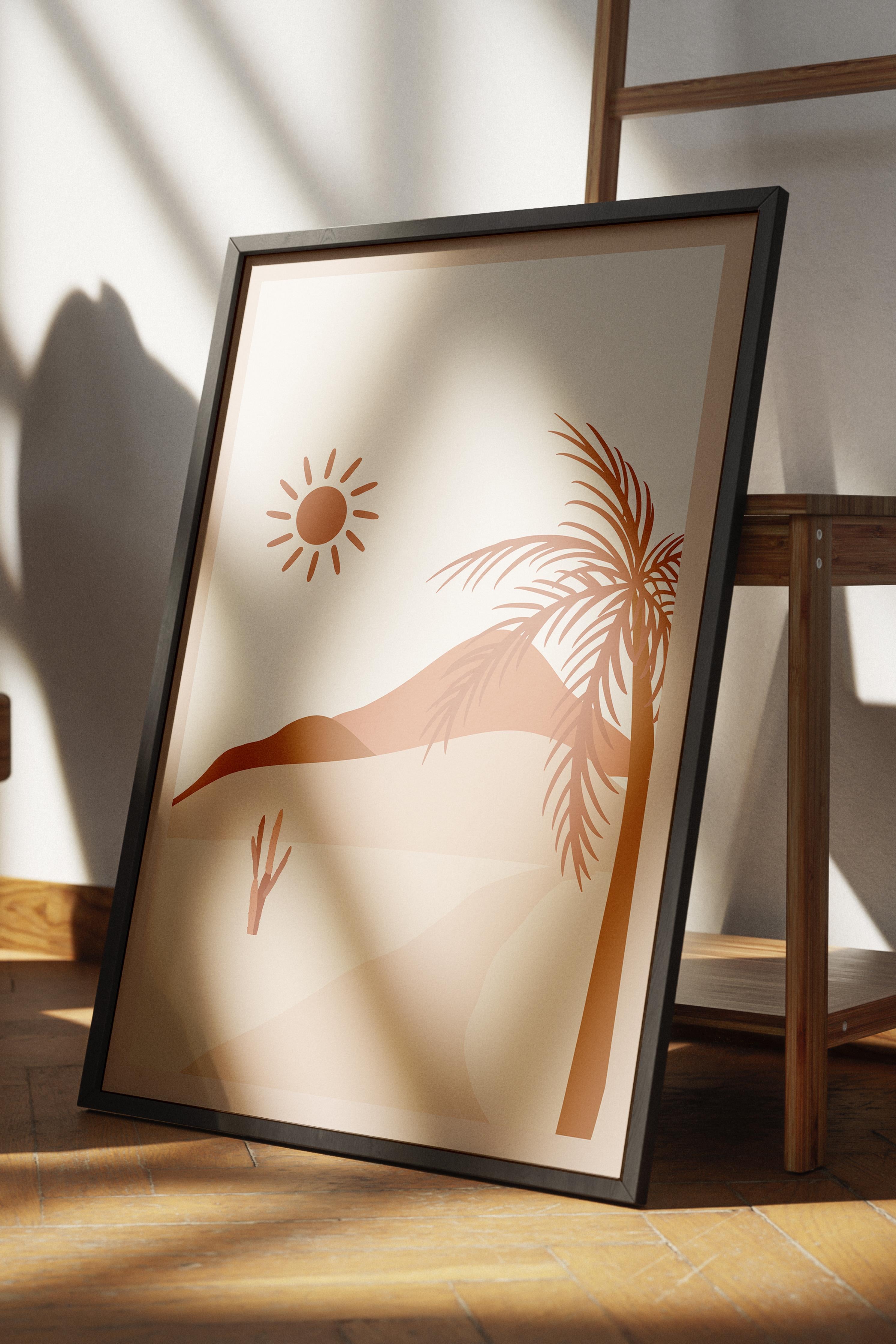 Pastel Boho Duvar Dekoru, Çerçevesiz Poster, Çerçevesiz Duvar Tablosu - Fine Art Kağıt ve HD Baskı