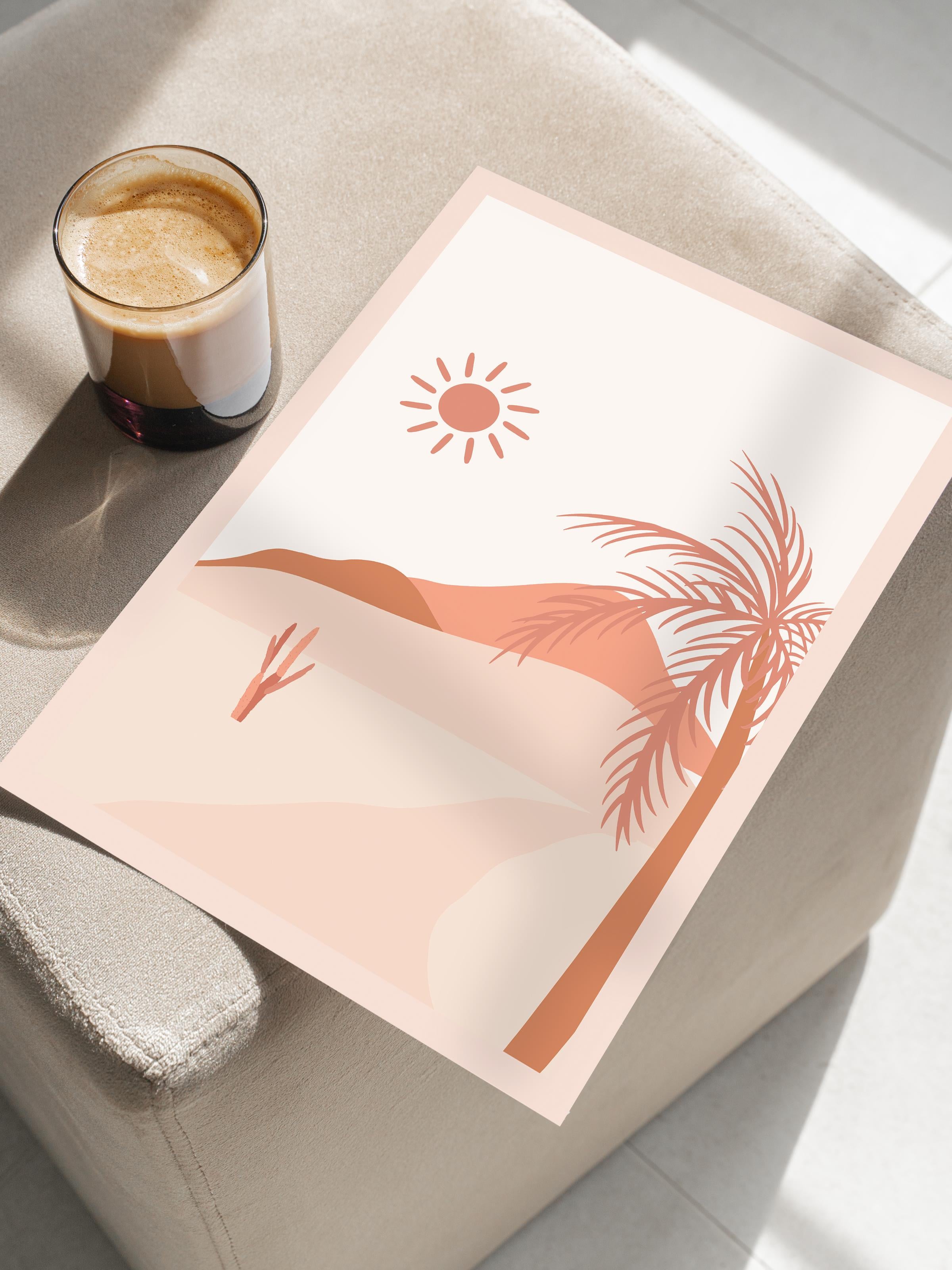Pastel Boho Duvar Dekoru, Çerçevesiz Poster, Çerçevesiz Duvar Tablosu - Fine Art Kağıt ve HD Baskı