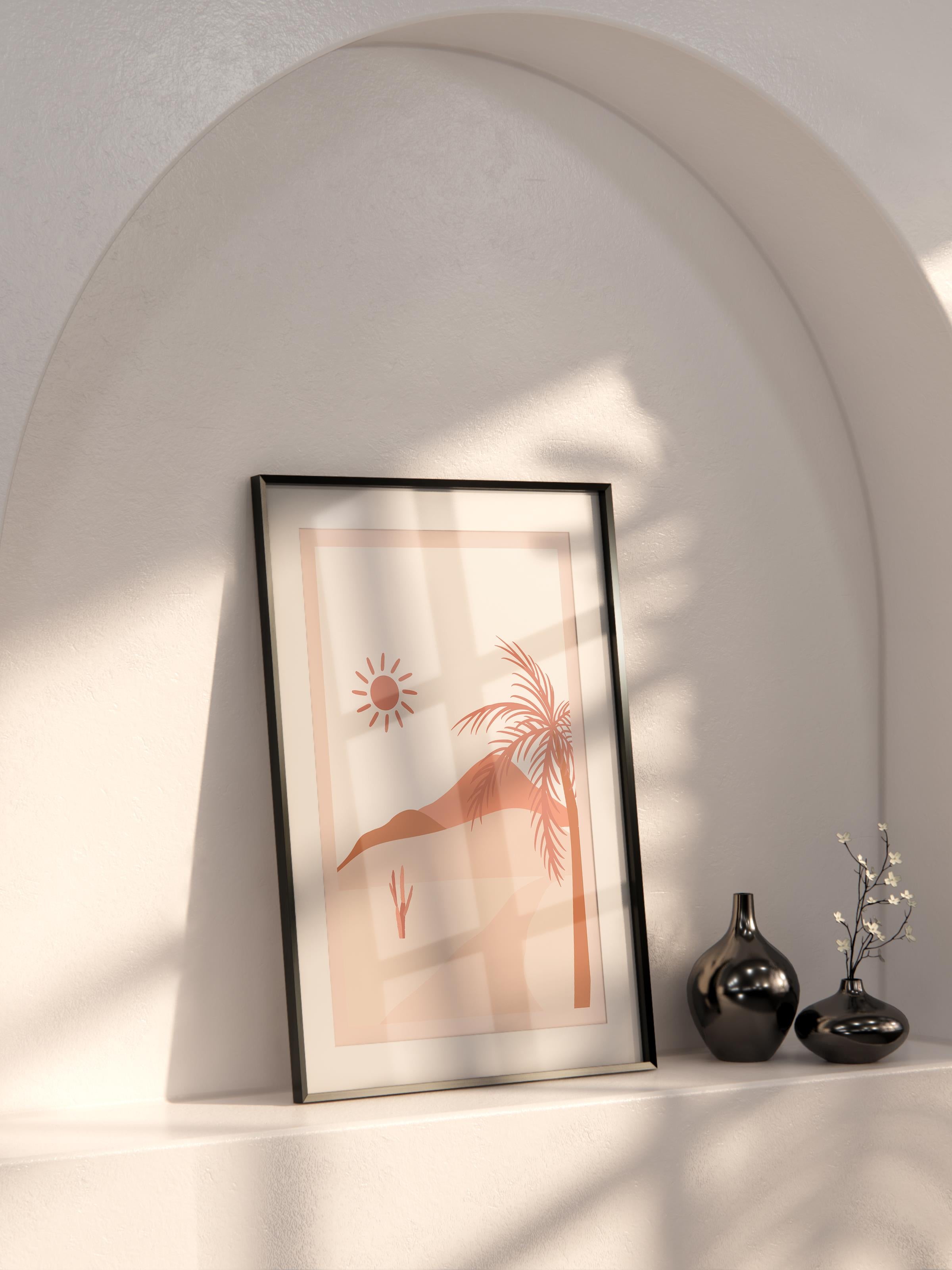 Pastel Boho Duvar Dekoru, Çerçevesiz Poster, Çerçevesiz Duvar Tablosu - Fine Art Kağıt ve HD Baskı
