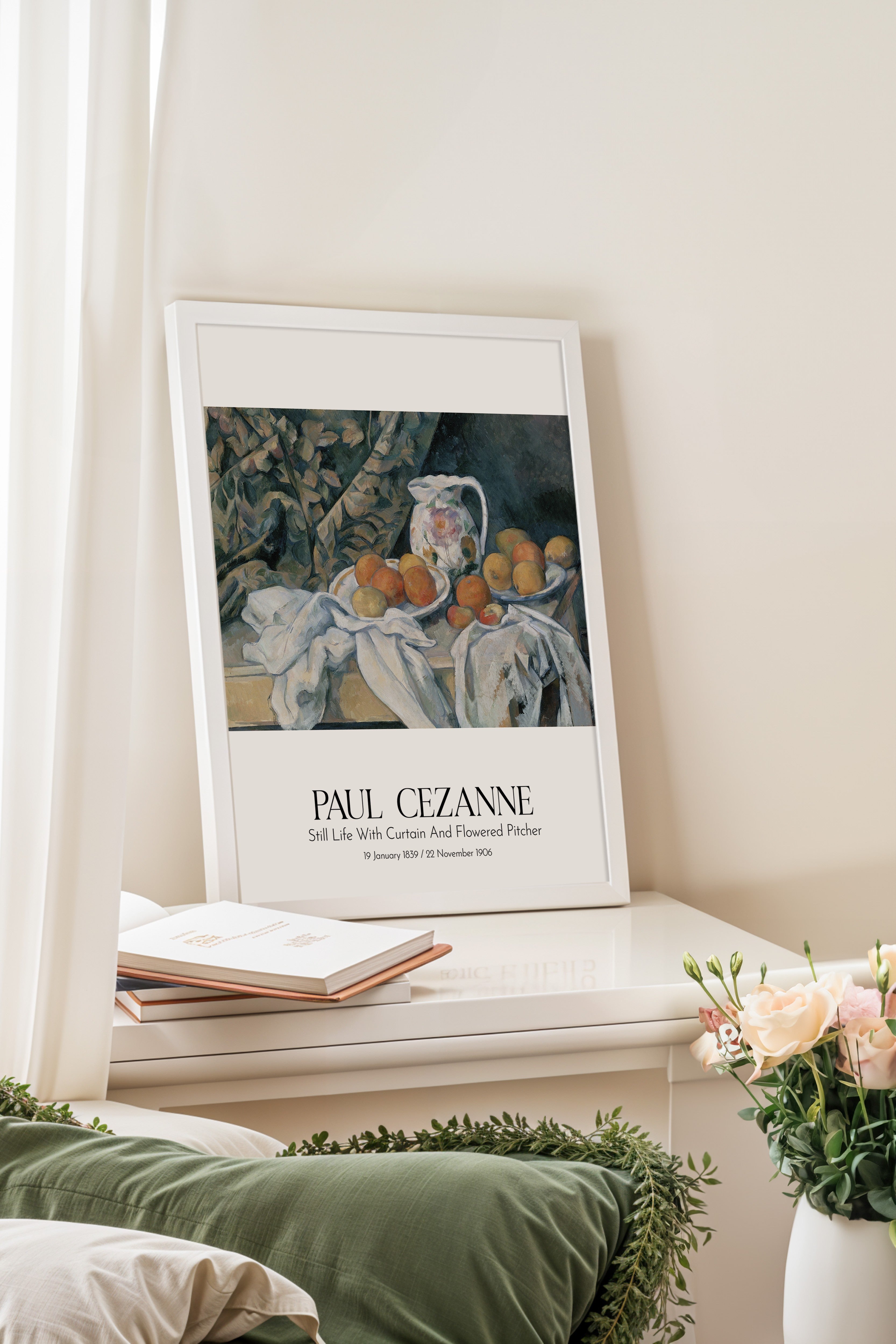 Paul Cezanne, Beyaz Çerçeveli Tablo, Sanat Serisi NO:110470
