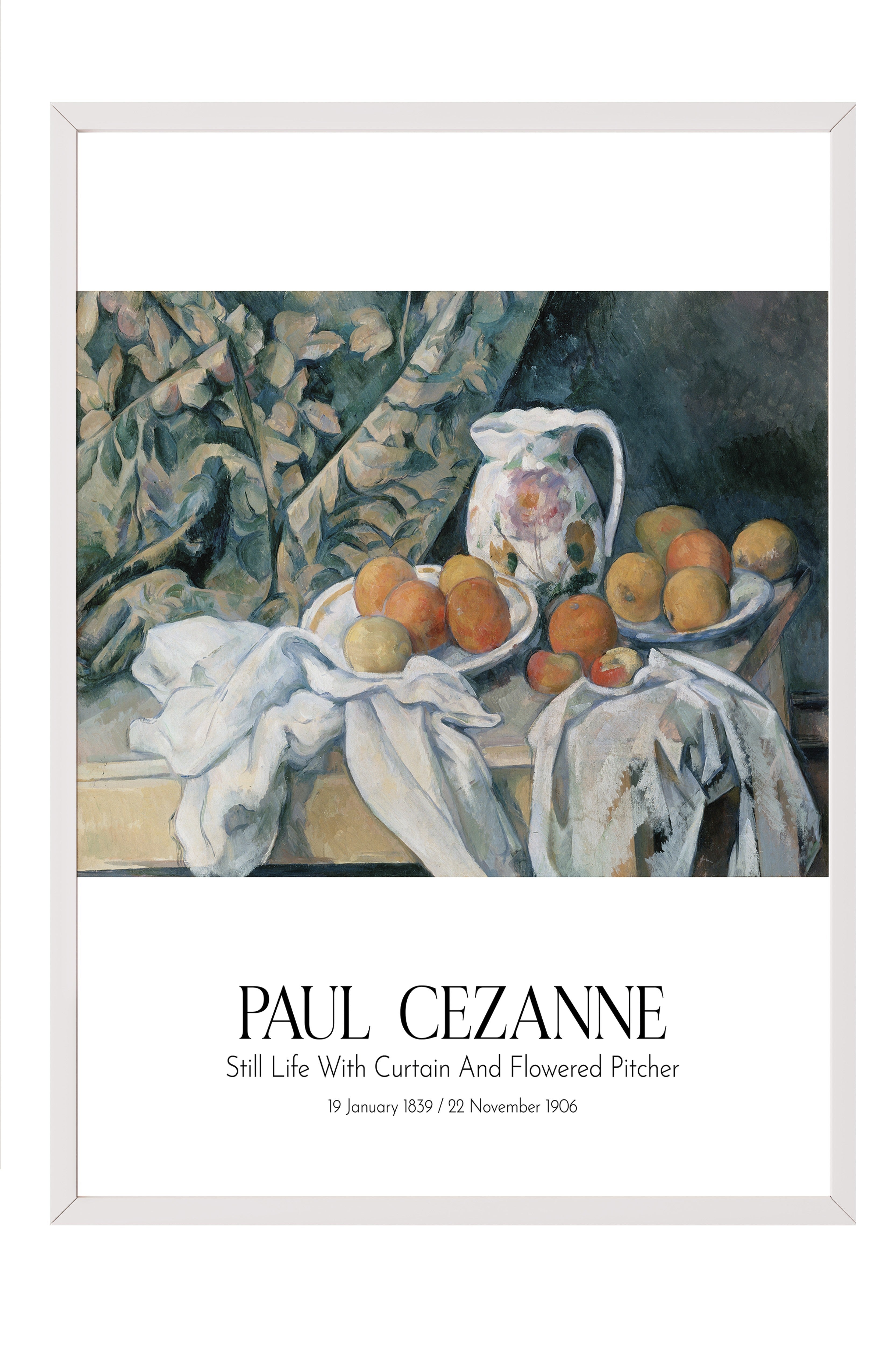 Paul Cezanne, Beyaz Çerçeveli Tablo, Sanat Serisi NO:110470