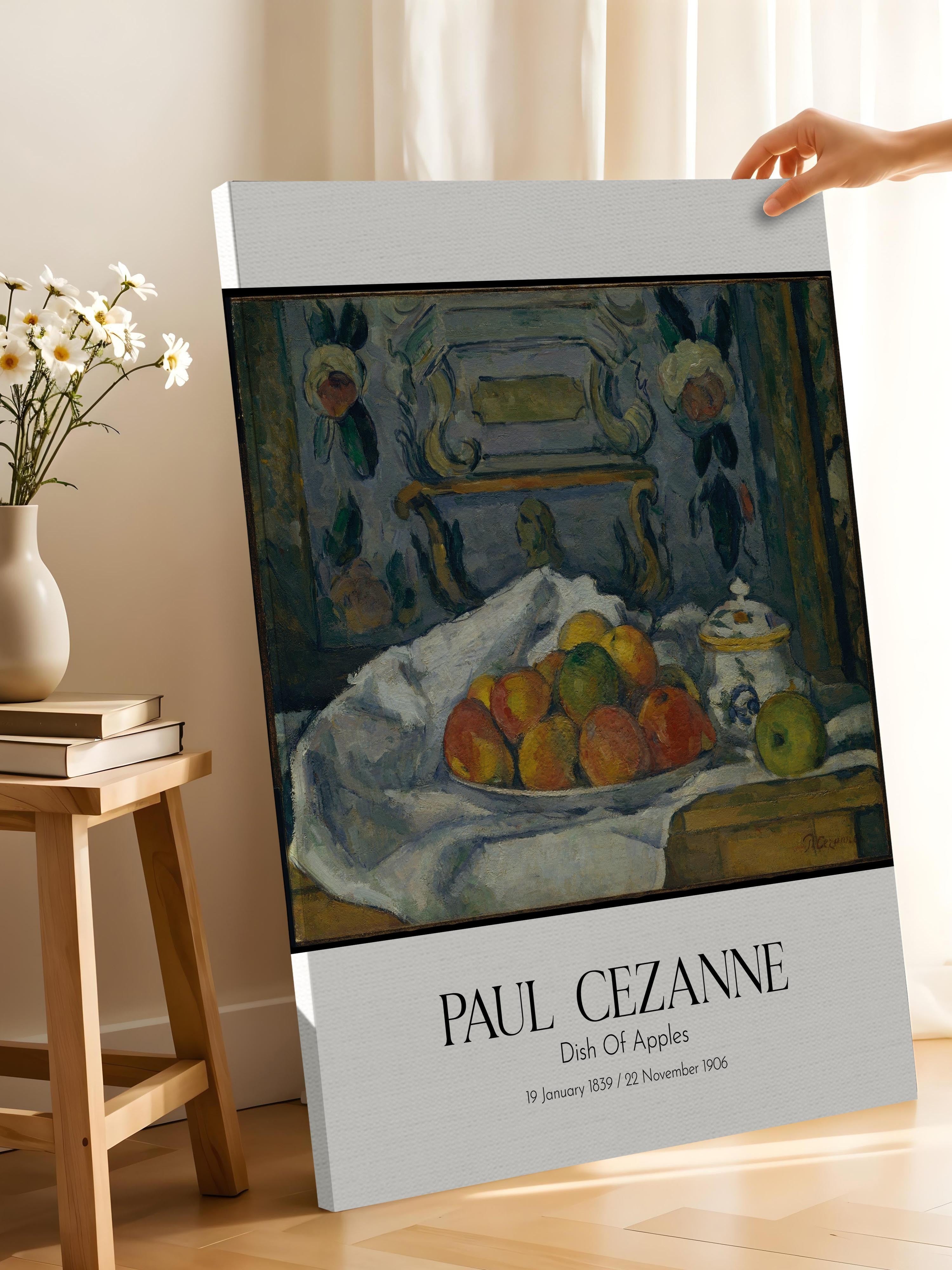 Paul Cezanne - Dish Of Apples, Kanvas Tablo, Sanat Serisi NO:110455