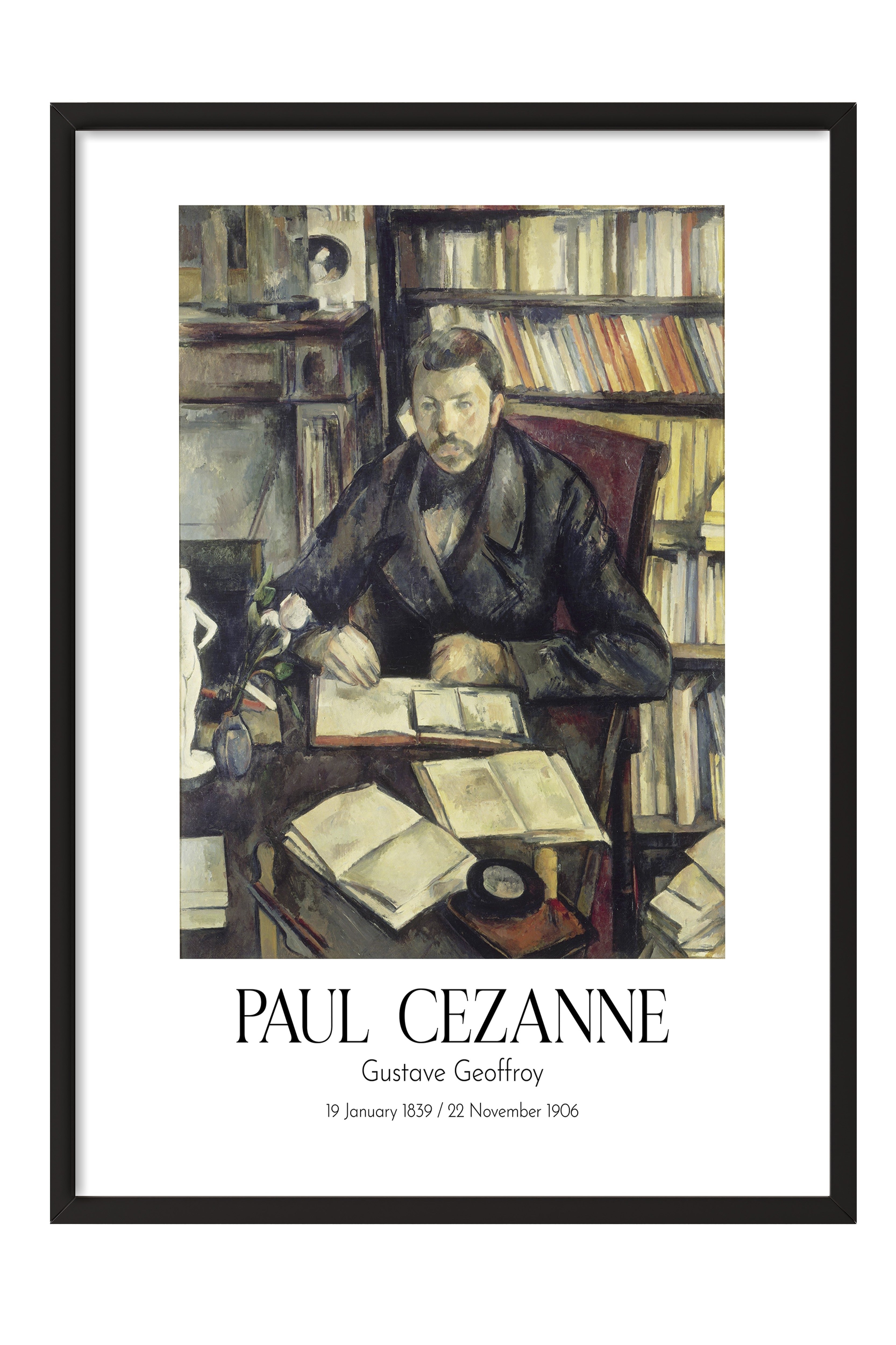 Paul Cezanne - Gustave Geoffroy, Siyah Çerçeveli Tablo, Sanat Serisi NO:110457