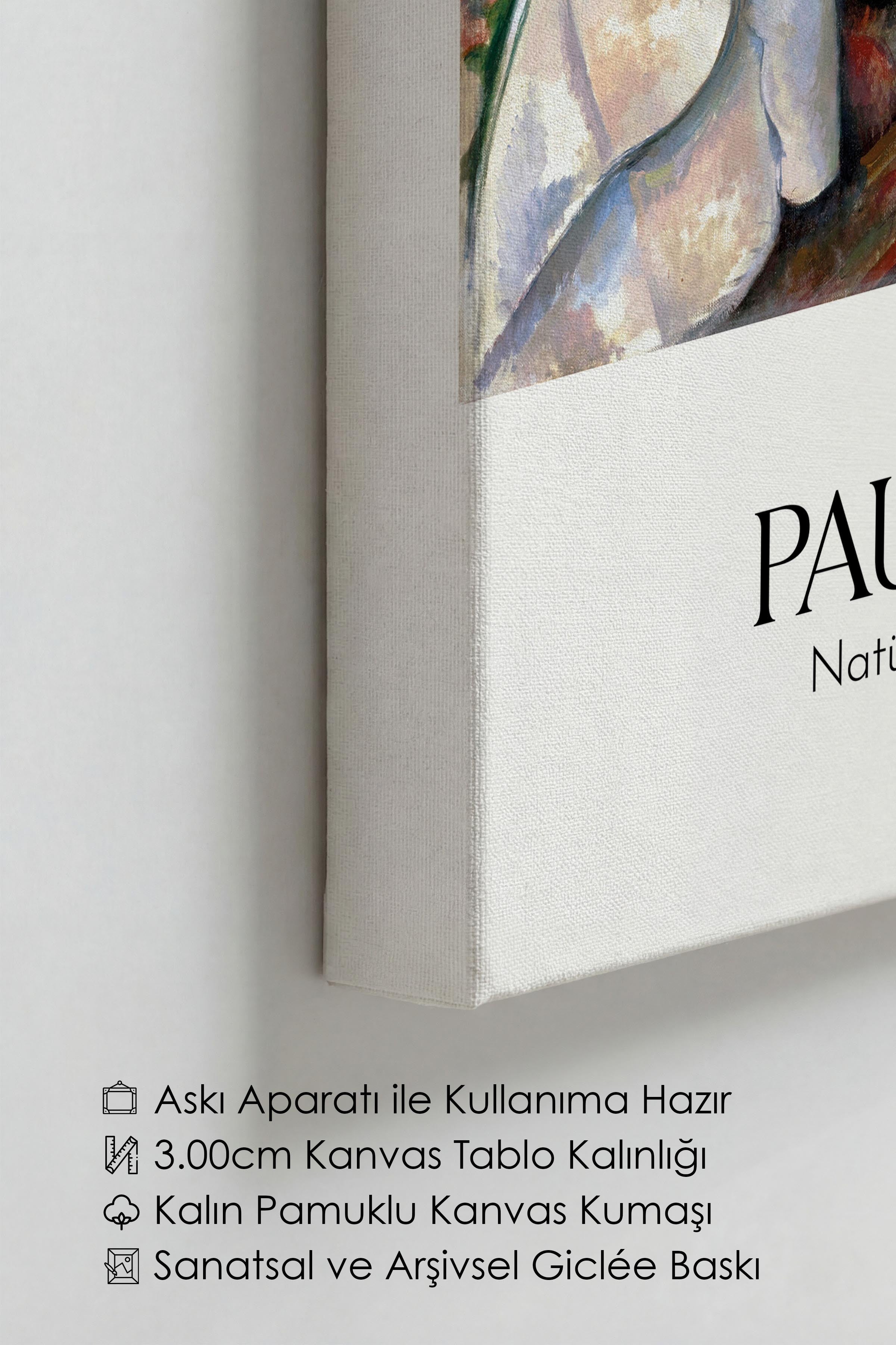 Paul Cezanne - Natüürmort Õunte Ja Apelsinidega, Kanvas Tablo, Sanat Serisi NO:110464