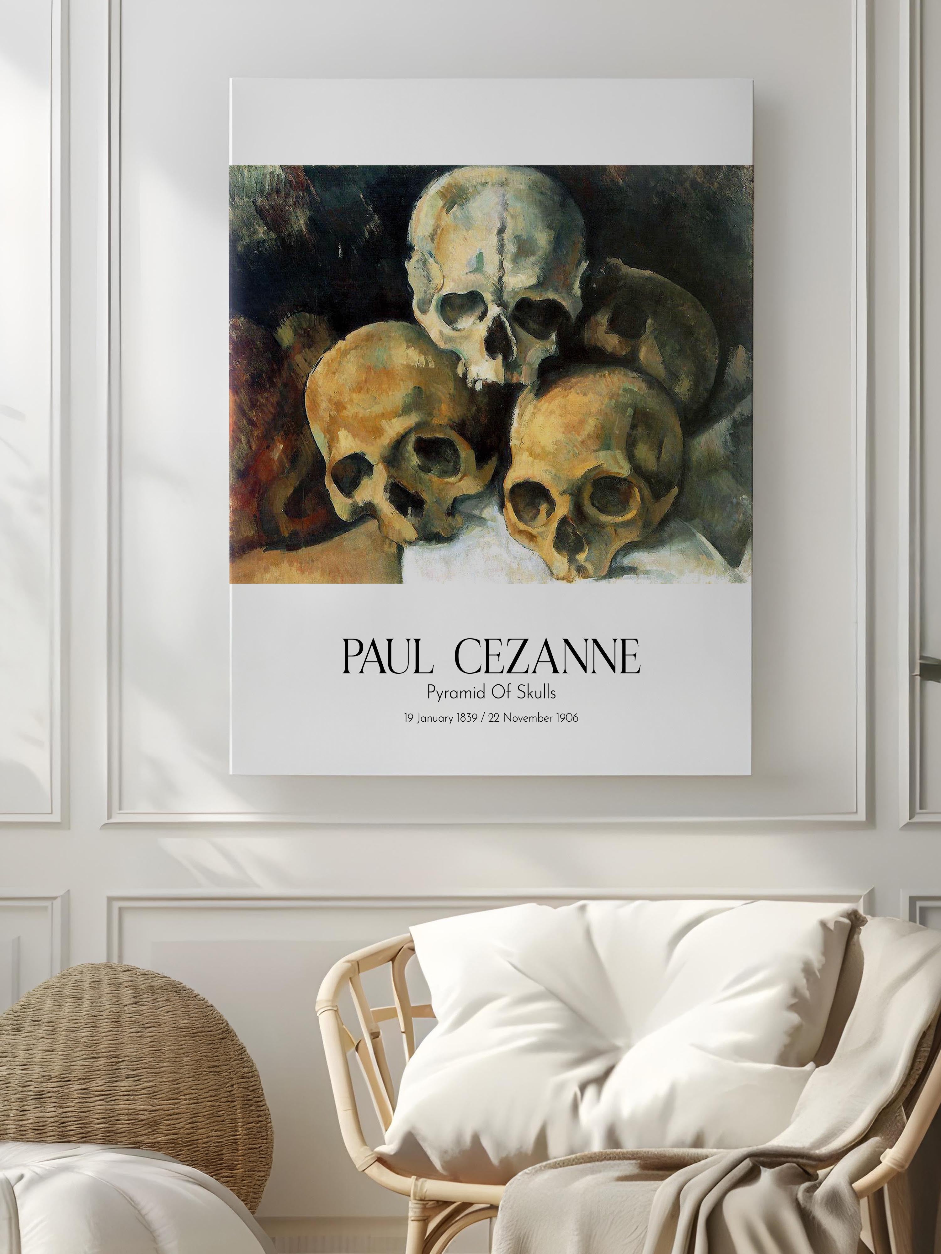 Paul Cezanne - Pyramid Of Skulls, Kanvas Tablo, Sanat Serisi NO:110486