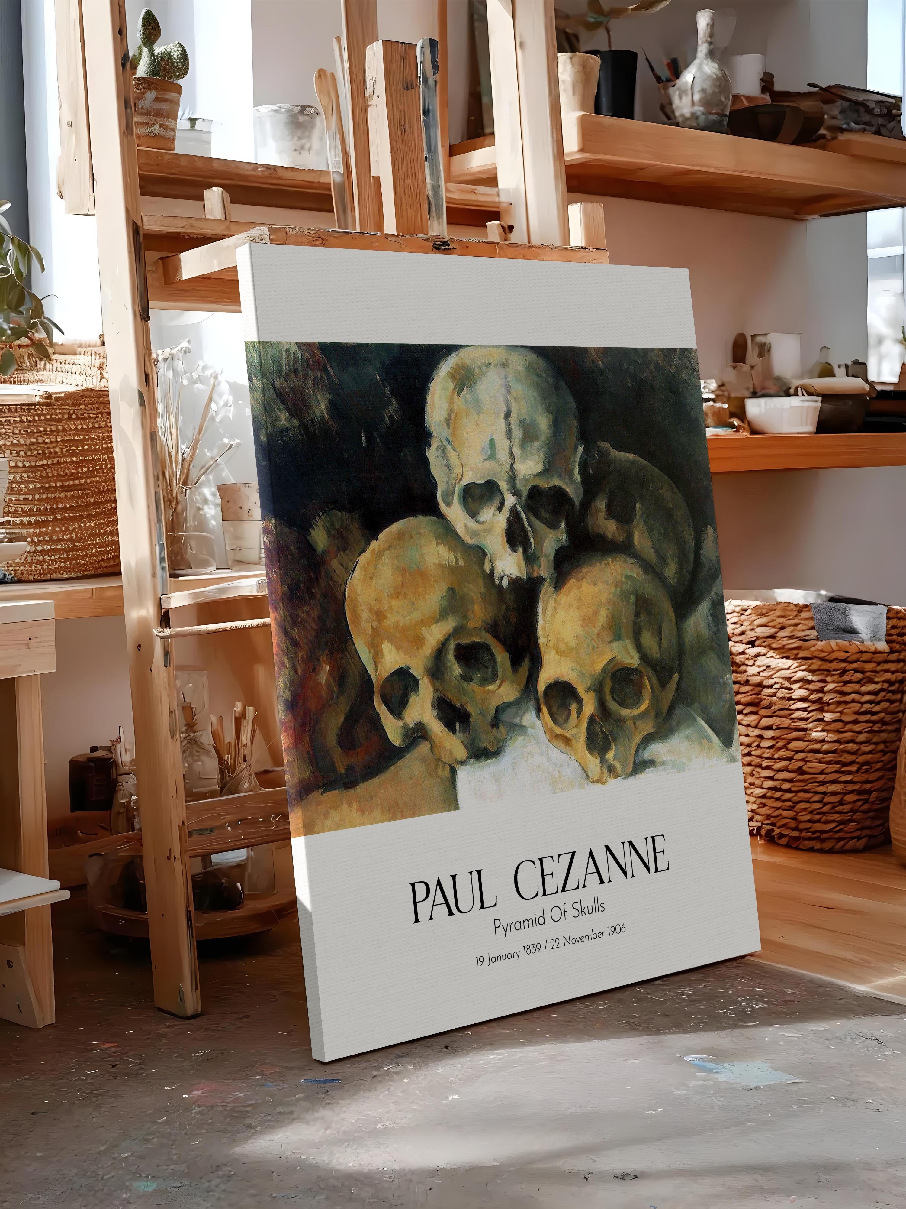 Paul Cezanne - Pyramid Of Skulls, Kanvas Tablo, Sanat Serisi NO:110486