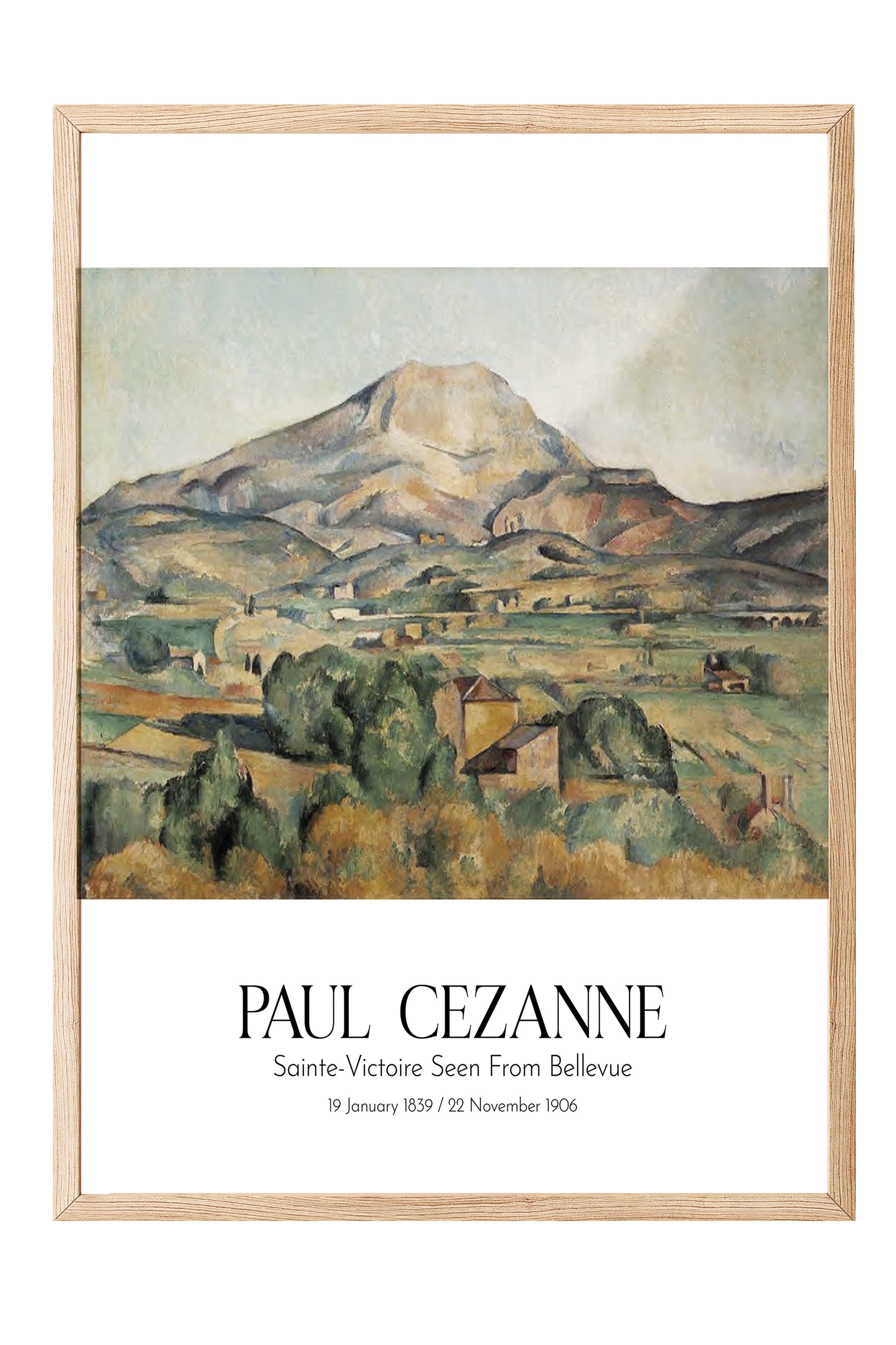 Paul Cezanne - Sainte-Victoire Seen From Bellevue, Ahşap Çerçeveli Tablo, Sanat Serisi NO:110485