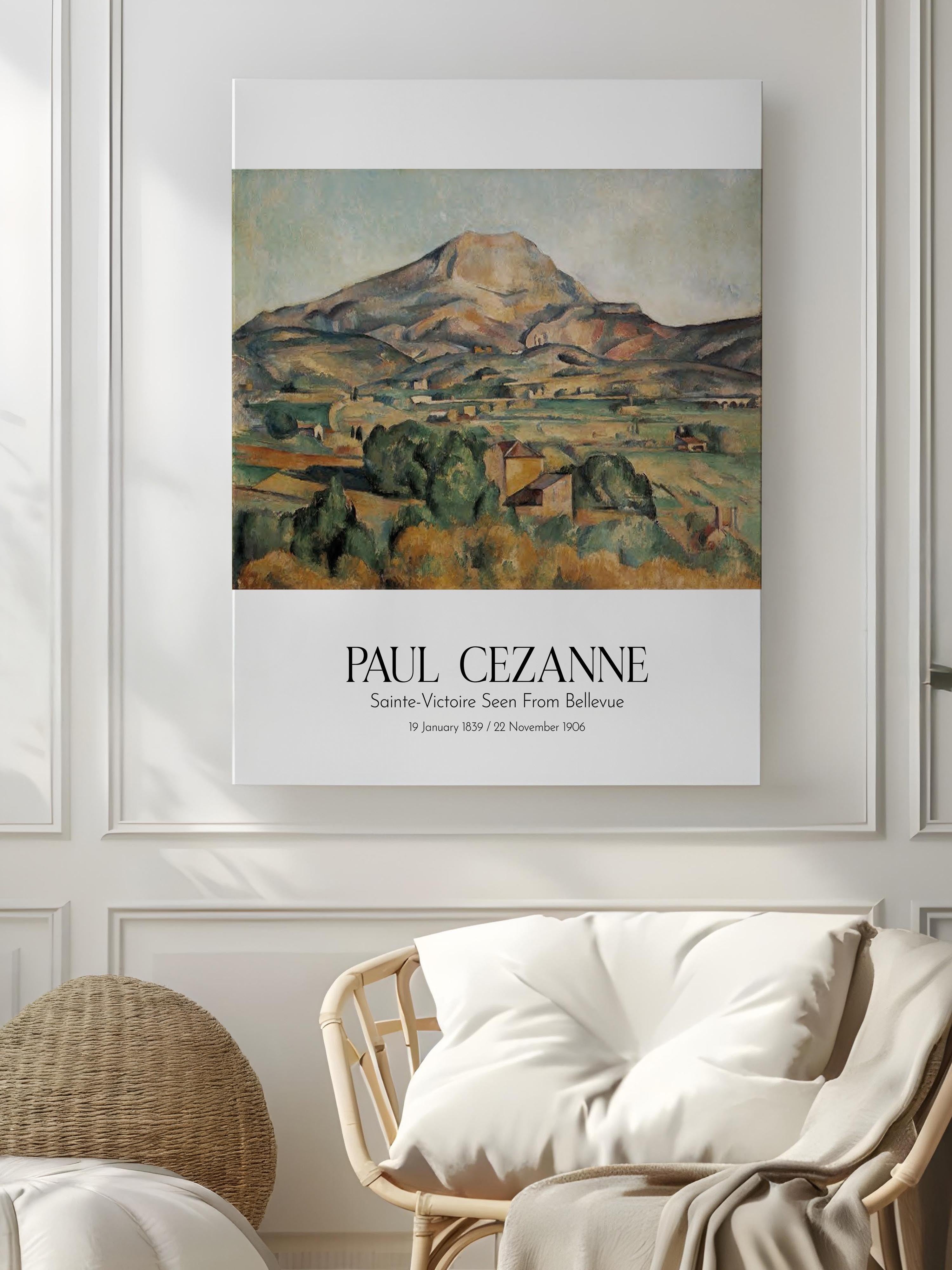 Paul Cezanne - Sainte-Victoire Seen From Bellevue, Kanvas Tablo, Sanat Serisi NO:110485