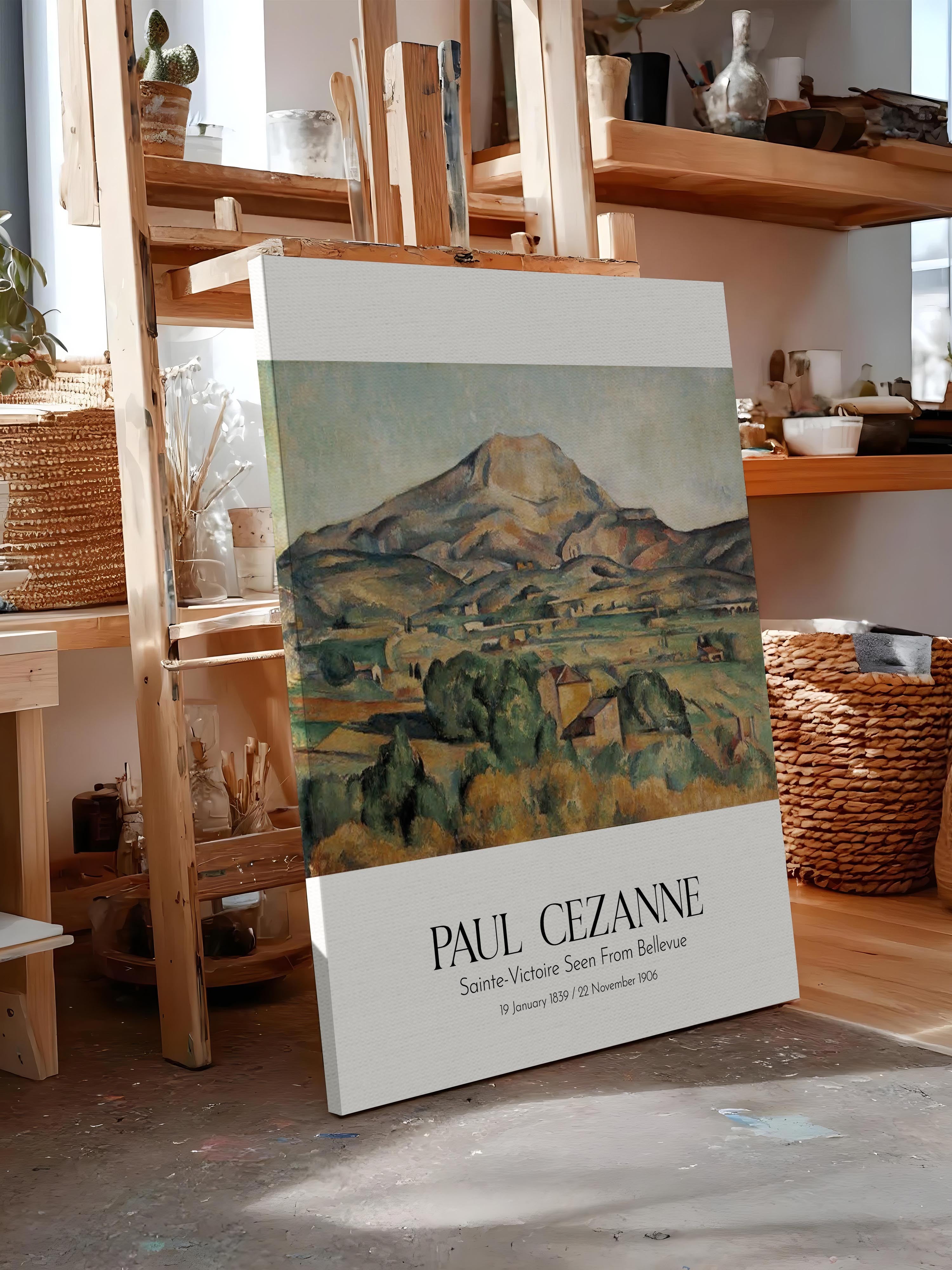 Paul Cezanne - Sainte-Victoire Seen From Bellevue, Kanvas Tablo, Sanat Serisi NO:110485