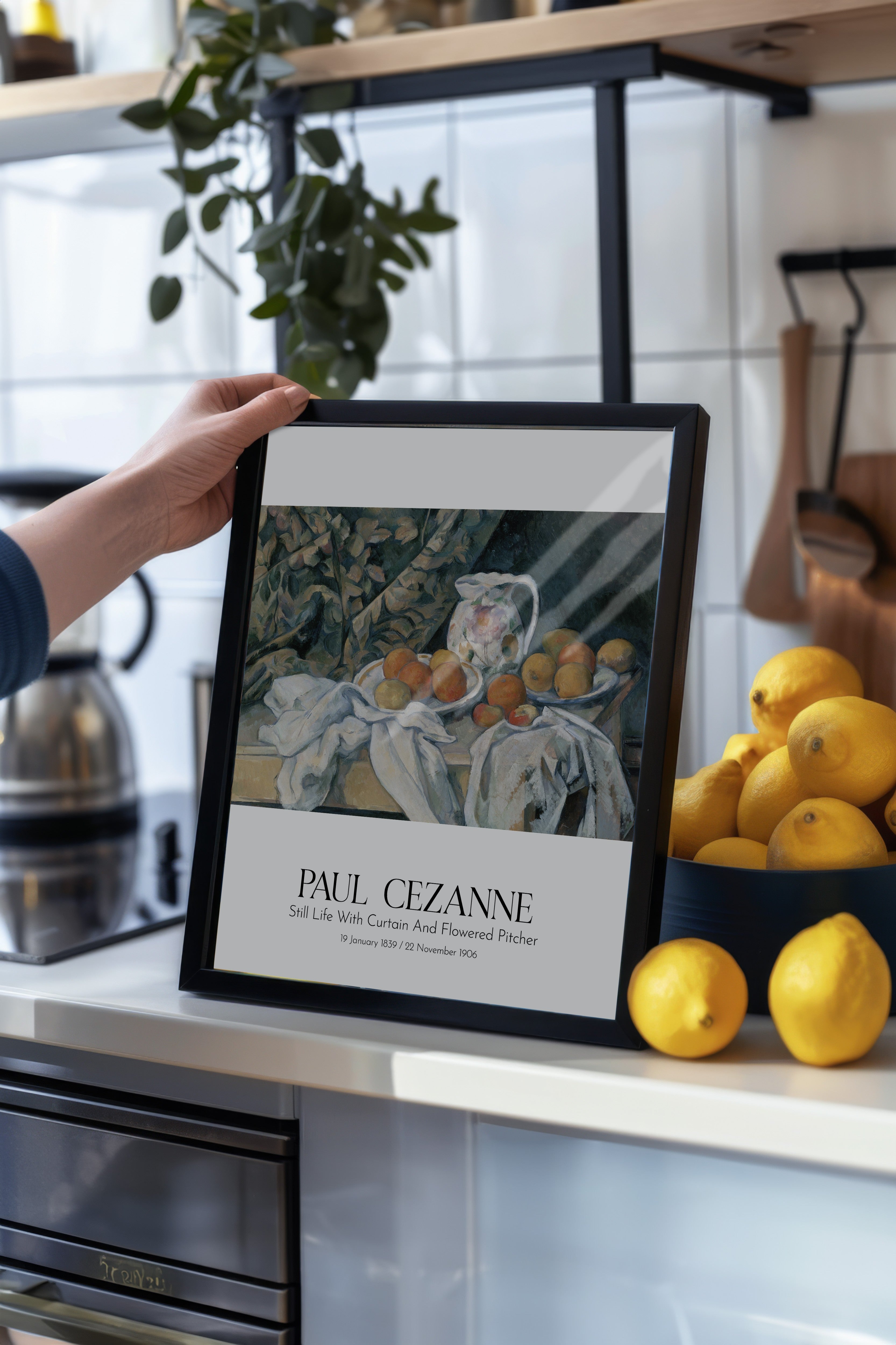 Paul Cezanne, Siyah Çerçeveli Tablo, Sanat Serisi NO:110470